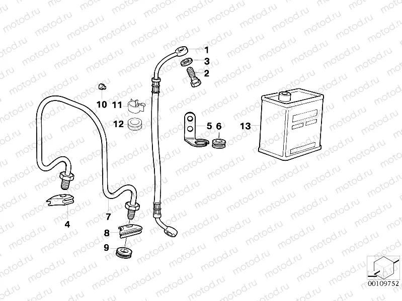 Brake pipe/front brake hose