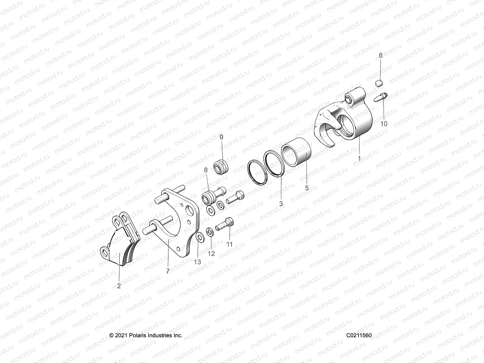 BRAKES | BRAKES, BRAKE CALIPER, FRONT - A22SEA57F1/T57C1/C2/F1 (C0211560)