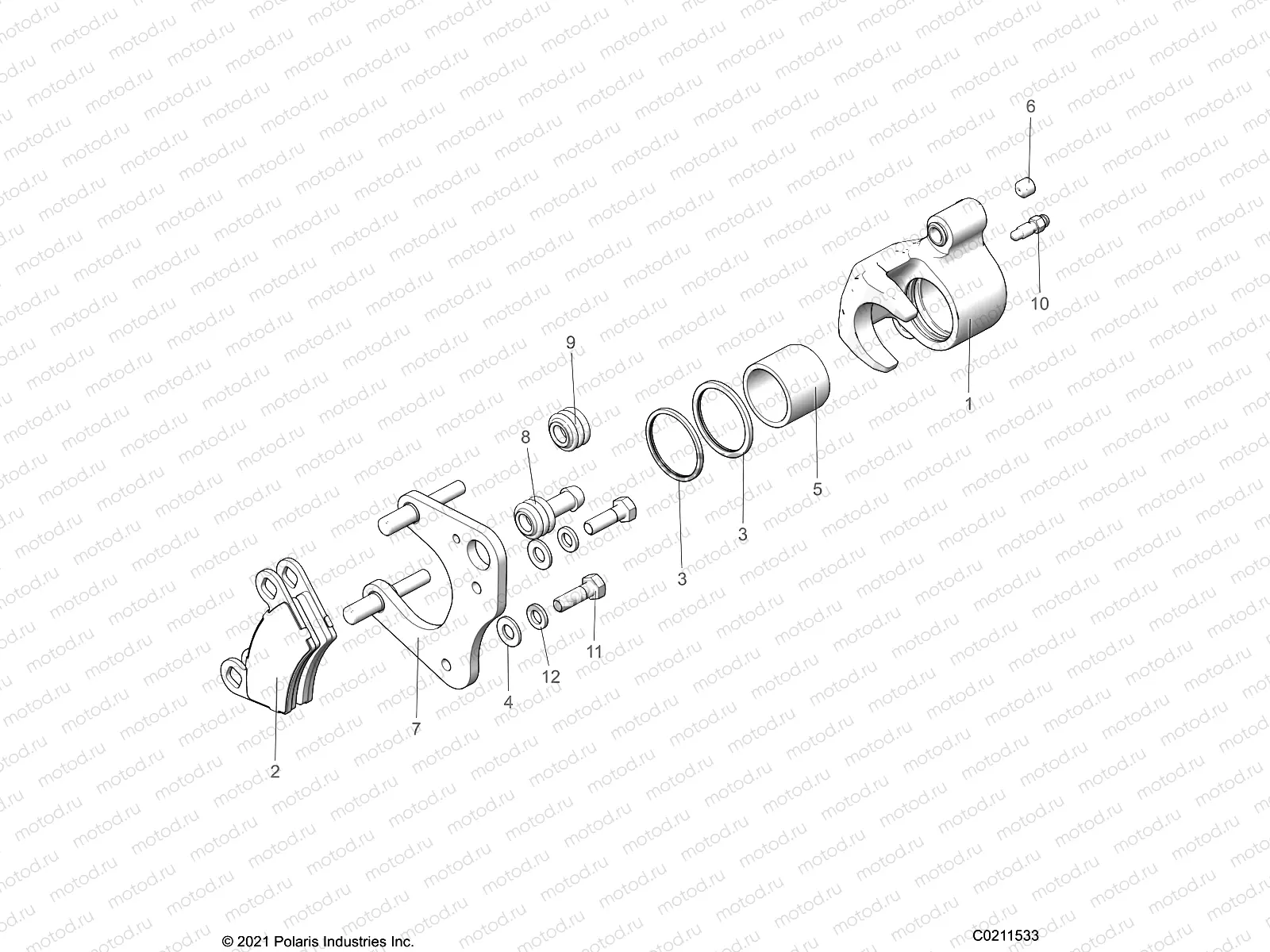 BRAKES | BRAKES, BRAKE CALIPER, FRONT - A23SHE57FS/S57FS/CS/CP (C0211533)