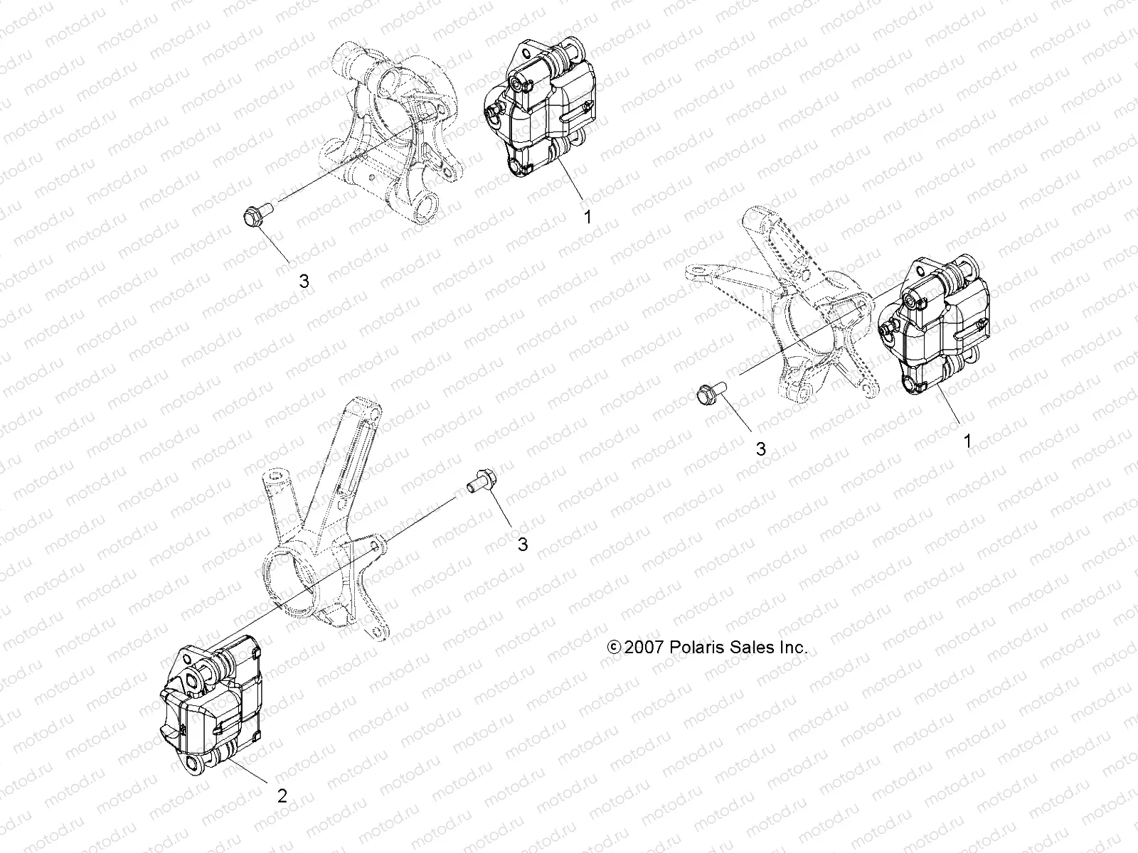 BRAKES | BRAKES, BRAKE CALIPER MOUNTING - A09LH27AX/AZ (49ATVCALIPERMTG08SP300)