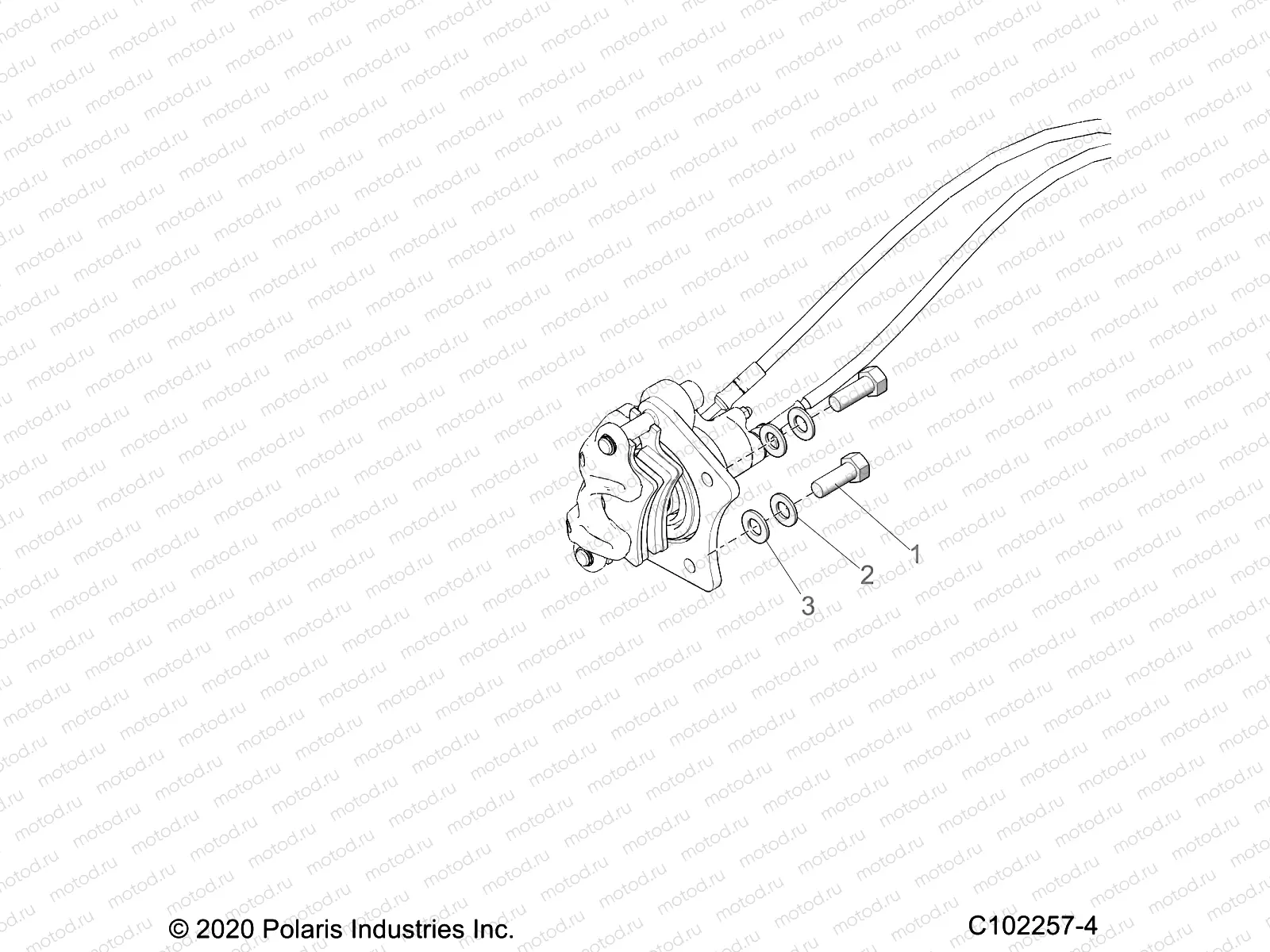 BRAKES | BRAKES, BRAKE CALIPER, REAR, MOUNTING - A22SDS57C4 (C102257-4)