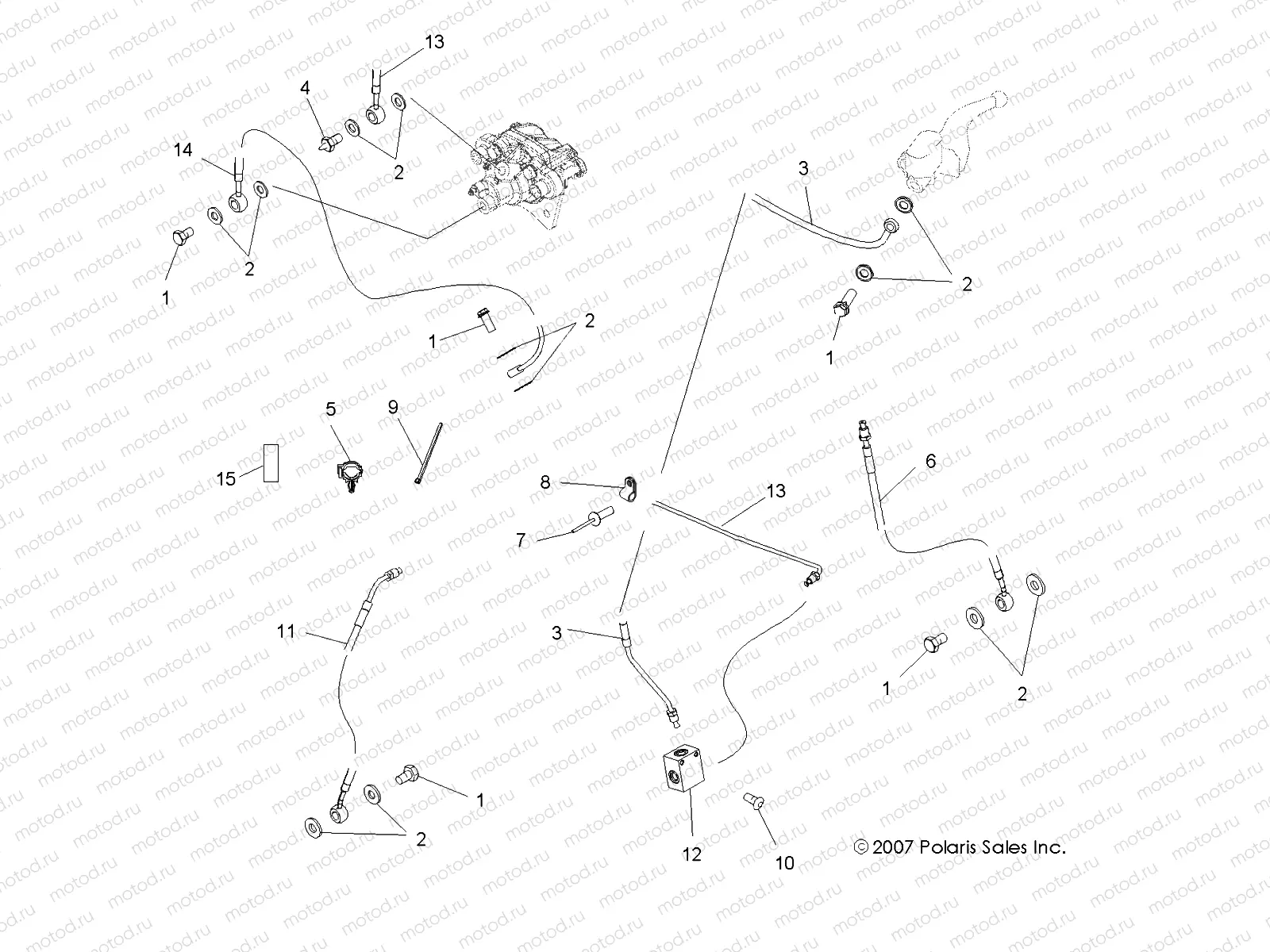 BRAKES | BRAKES, BRAKE LINES - A08BA32AA (49ATVBRAKELINE08TB)