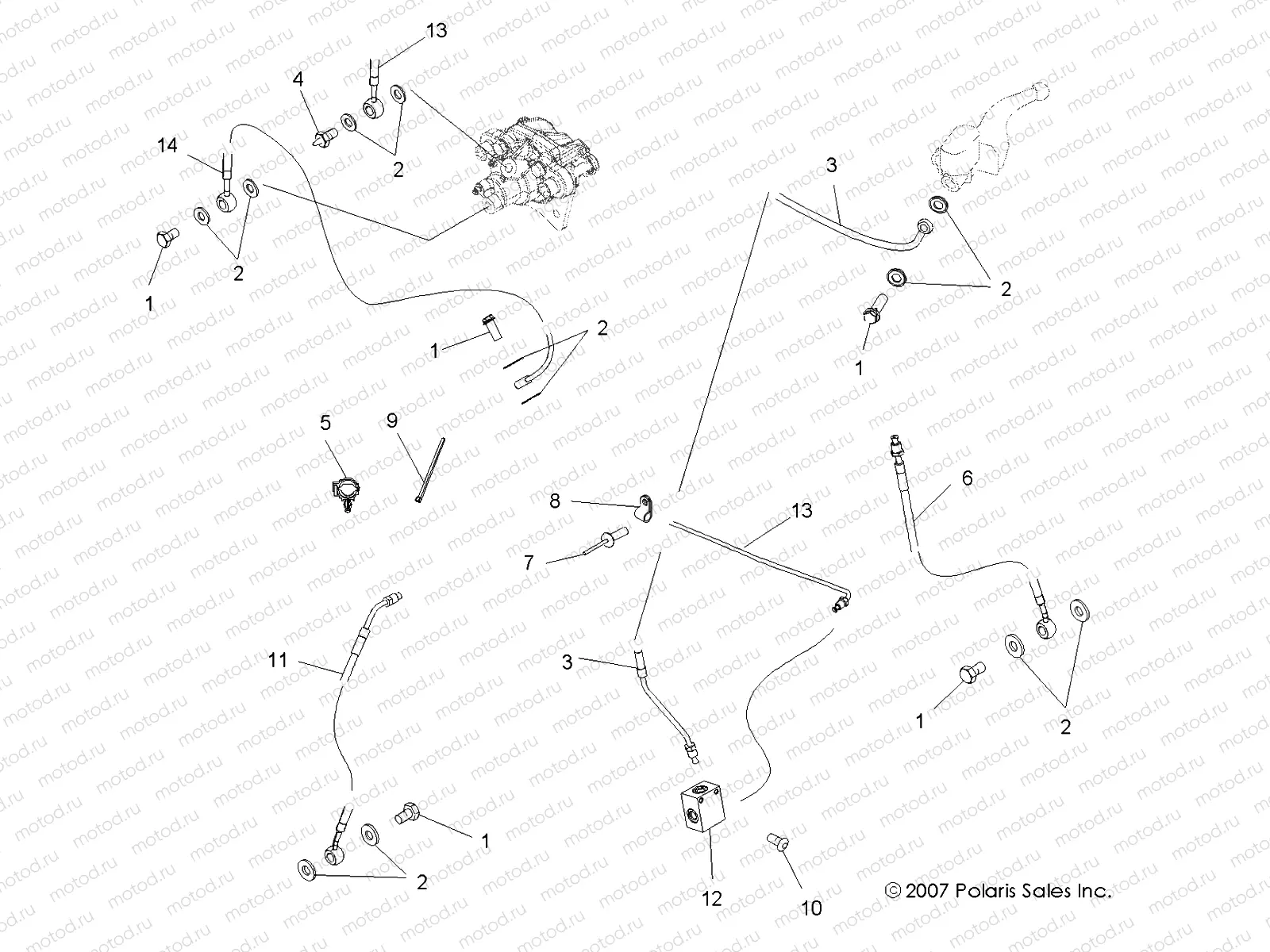 BRAKES | BRAKES, BRAKE LINES - A08BG50FA (49ATVBRAKELINE08SCRAM)