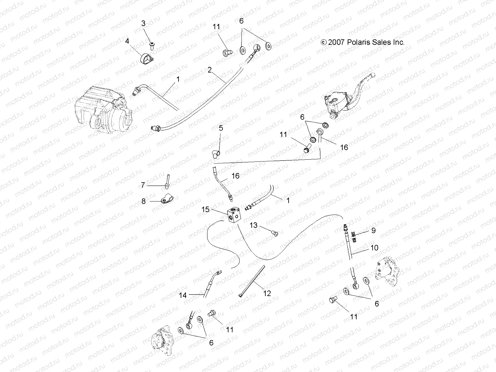 BRAKES | BRAKES, BRAKE LINES - A08CL50AA (49ATVBRAKELINE086X6)