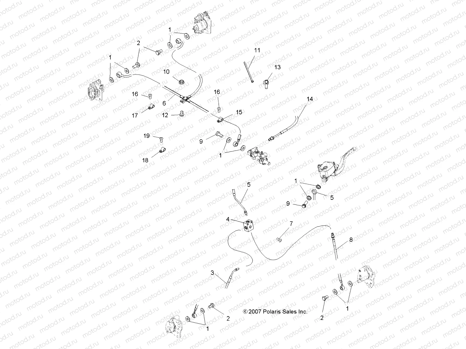 BRAKES | BRAKES, BRAKE LINES - A08DN50AF/AS/AW/AZ (49ATVBRAKELINE08SPX25)
