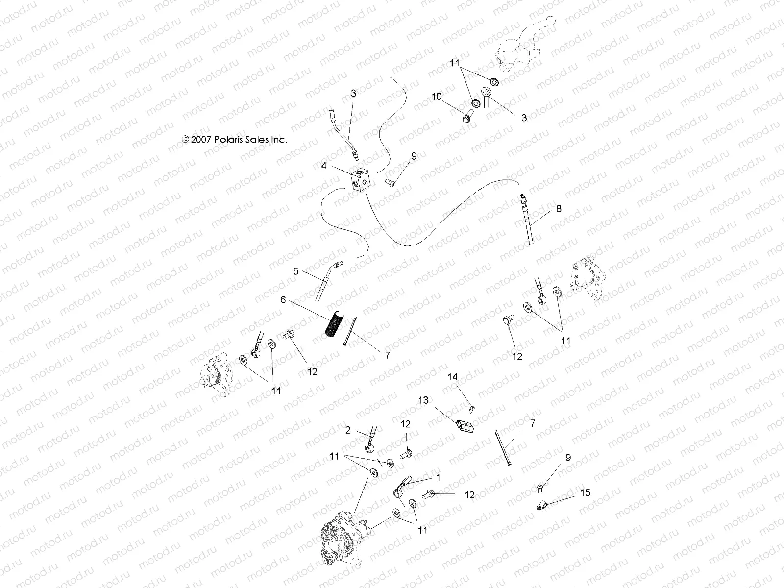 BRAKES | BRAKES, BRAKE LINES - A09MN50AN/AX (49ATVBRAKELINE08SP500)