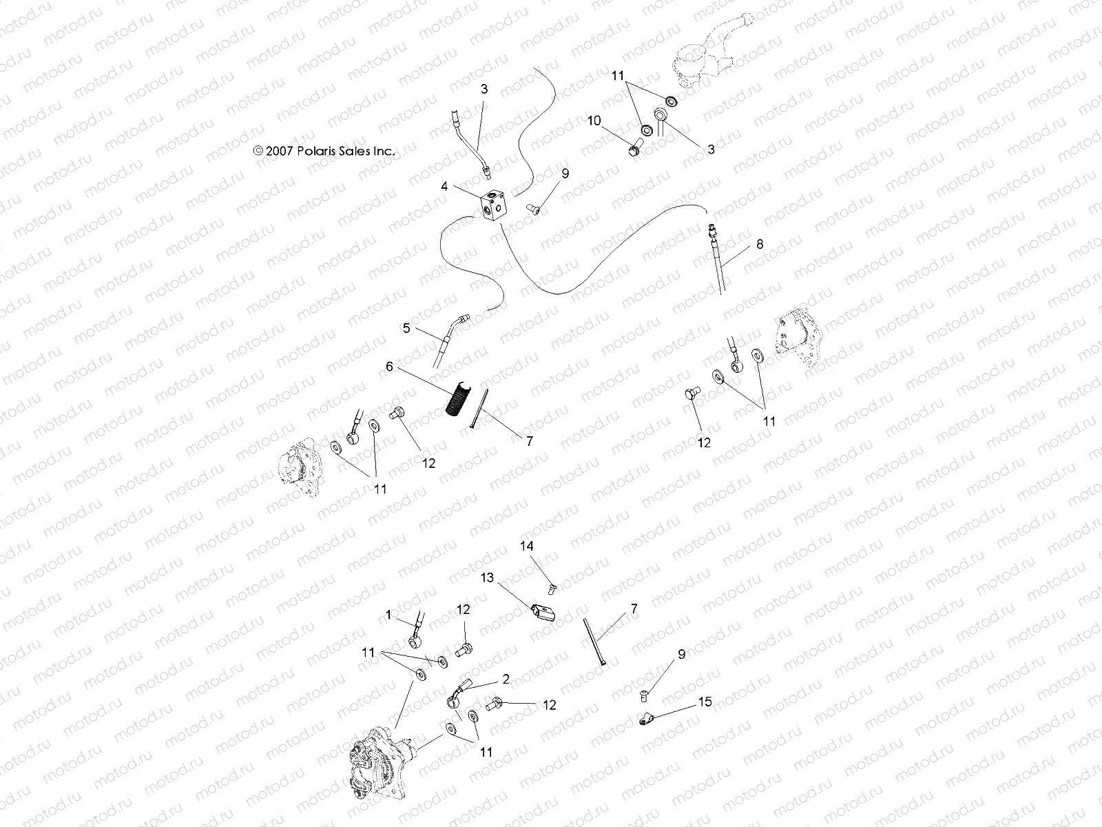 BRAKES | BRAKES, BRAKE LINES - A09MN76AX/AZ (49ATVBRAKELINE08SP800EFI)