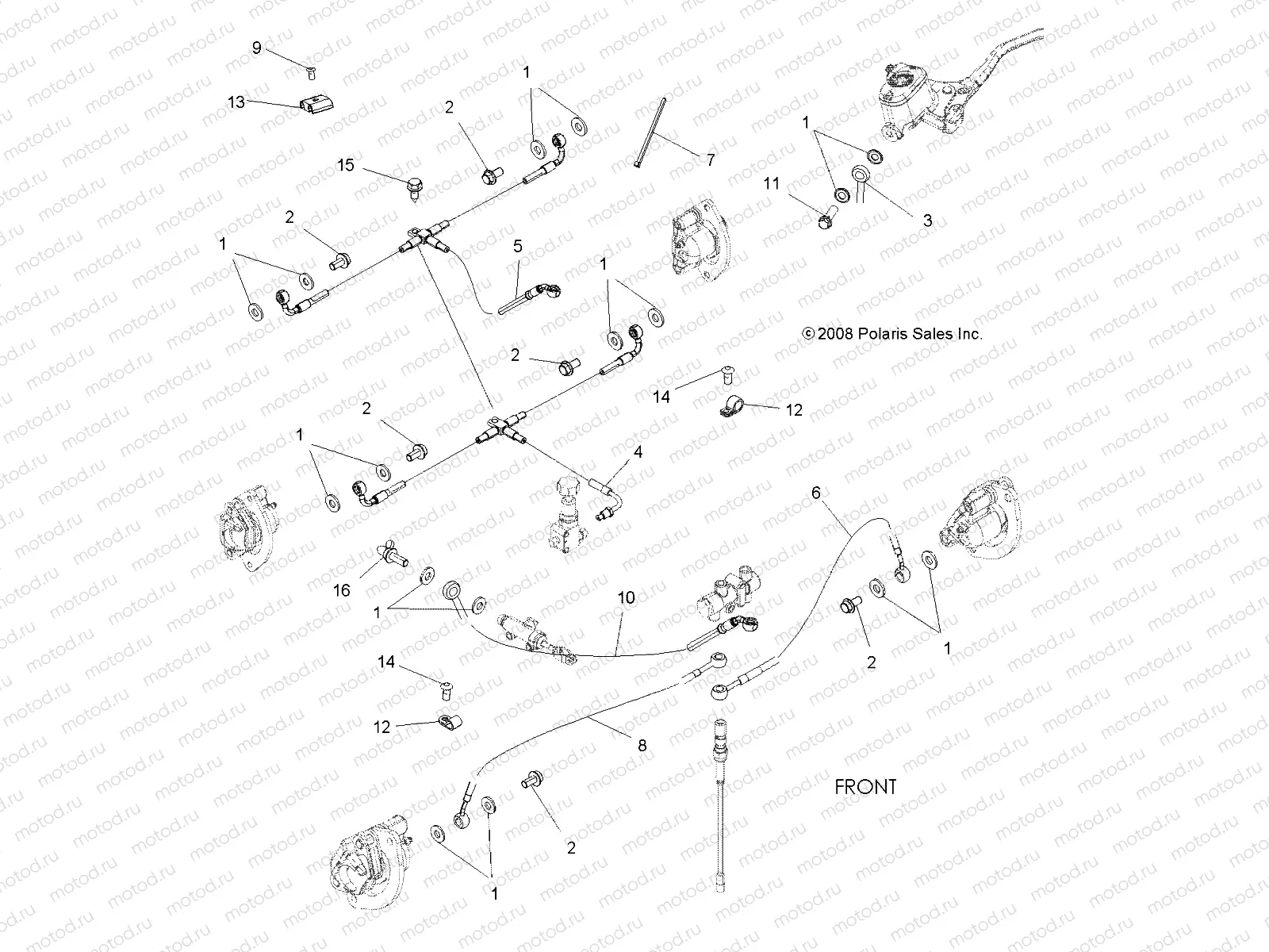 BRAKES | BRAKES, BRAKE LINES - A09ZN55FX (49ATVBRAKELINE09SPXP850I)