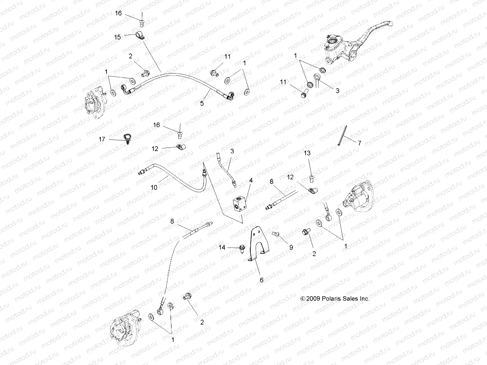 BRAKES | BRAKES, BRAKE LINES - A10DX85AL/AF (49ATVBRAKELINE10SP850)