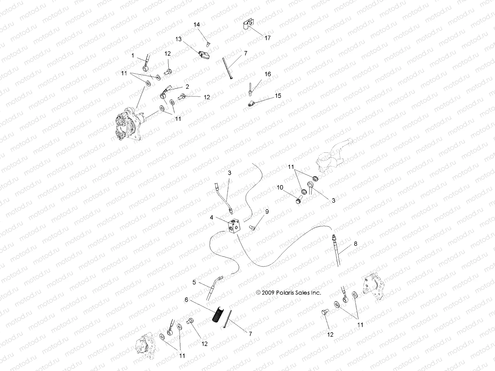 BRAKES | BRAKES, BRAKE LINES - A10MH76AJ/MN76AX/AZ (49ATVBRAKELINE10SP800)