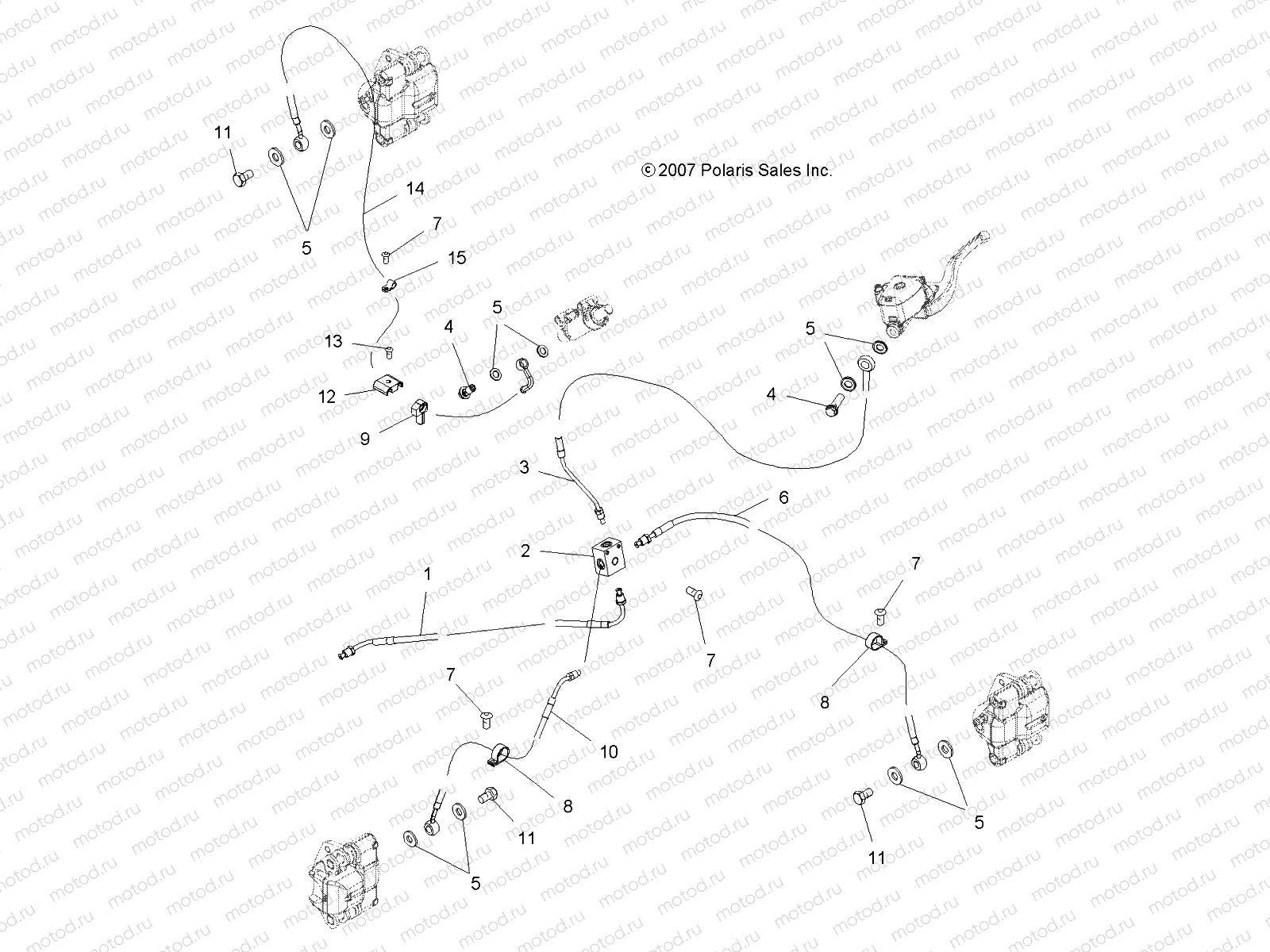 BRAKES | BRAKES, BRAKE LINES - A11LB27AA (49ATVBRAKELINE08SP300)
