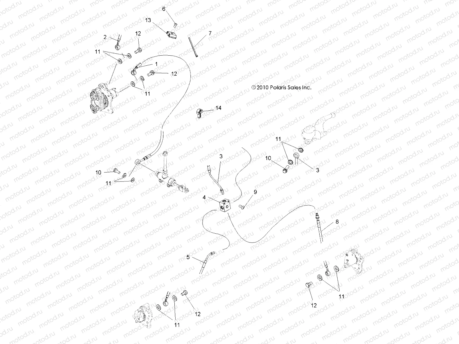 BRAKES | BRAKES, BRAKE LINES - A11MB46FZ (49ATVBRAKELINE11SP500)