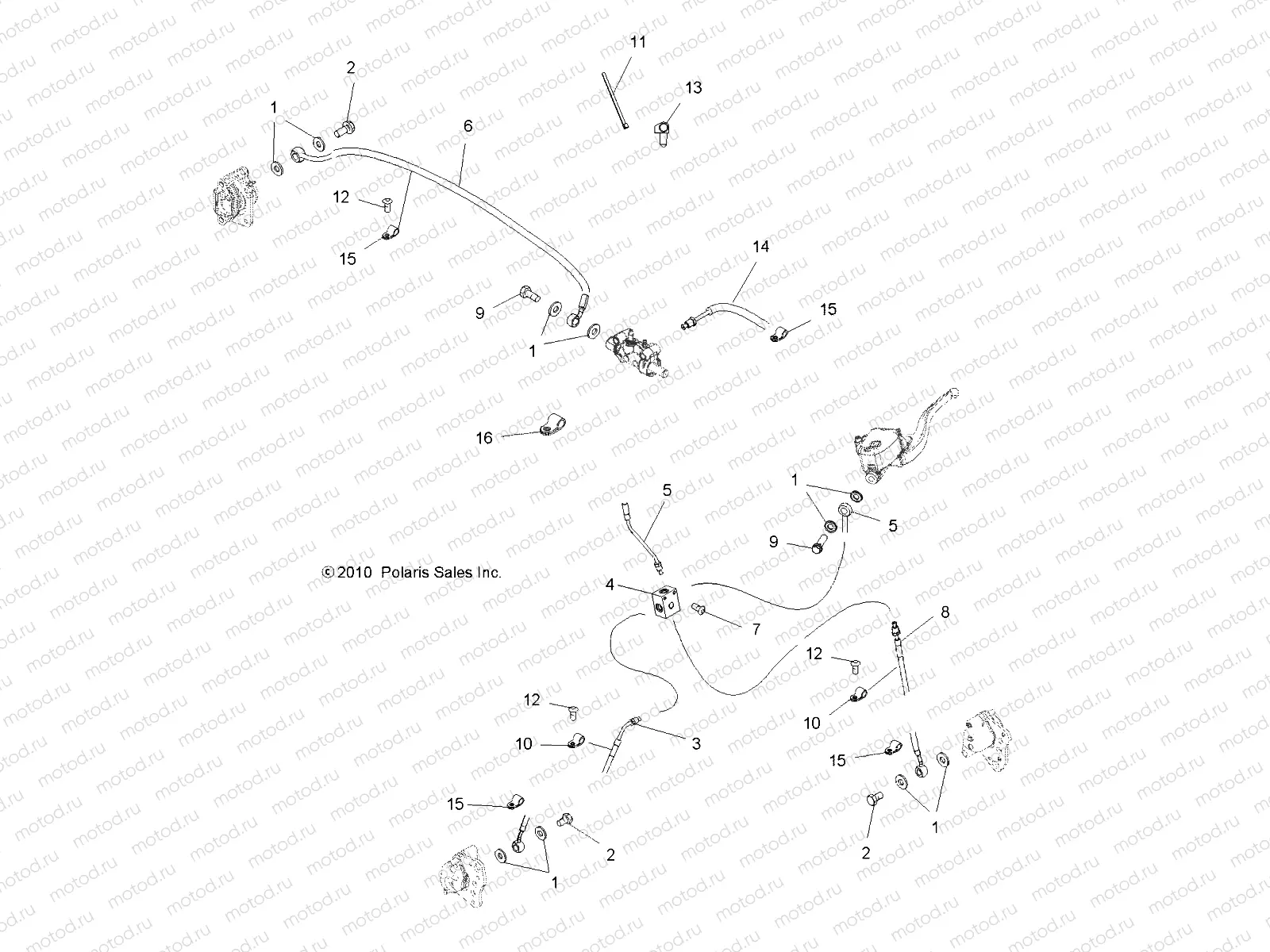 BRAKES | BRAKES, BRAKE LINES - A12DH50AX/AZ (49ATVBRAKELINE11SP500TRG)