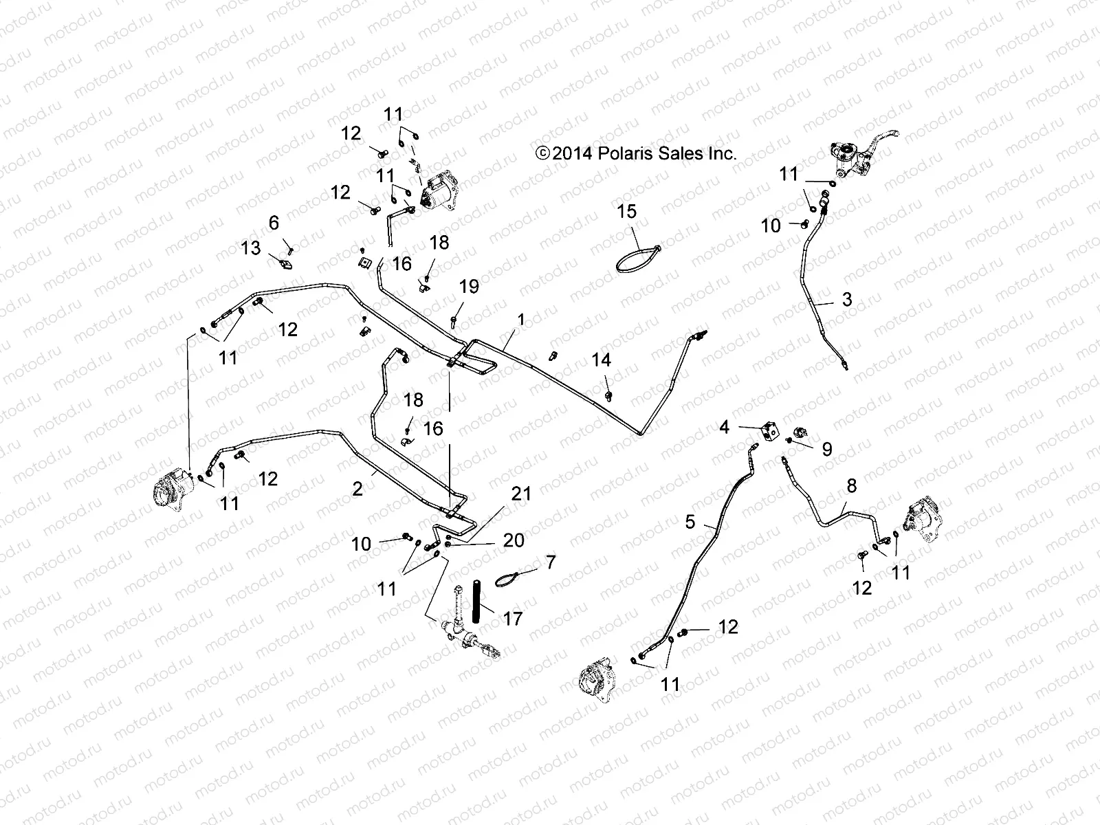 BRAKES | BRAKES, BRAKE LINES - A15SWE57AA/AD (49ATVBRAKELINE15570X2)