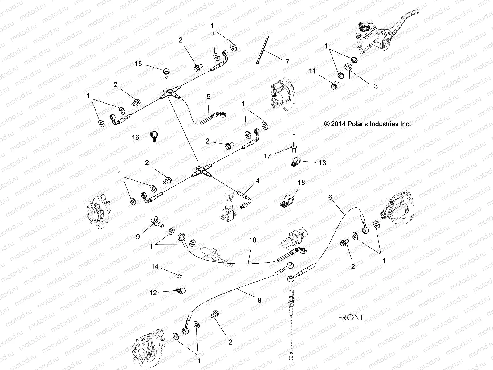 BRAKES | BRAKES, BRAKE LINES - A15SYE85FS (49ATVBRAKELINE1585TREU)
