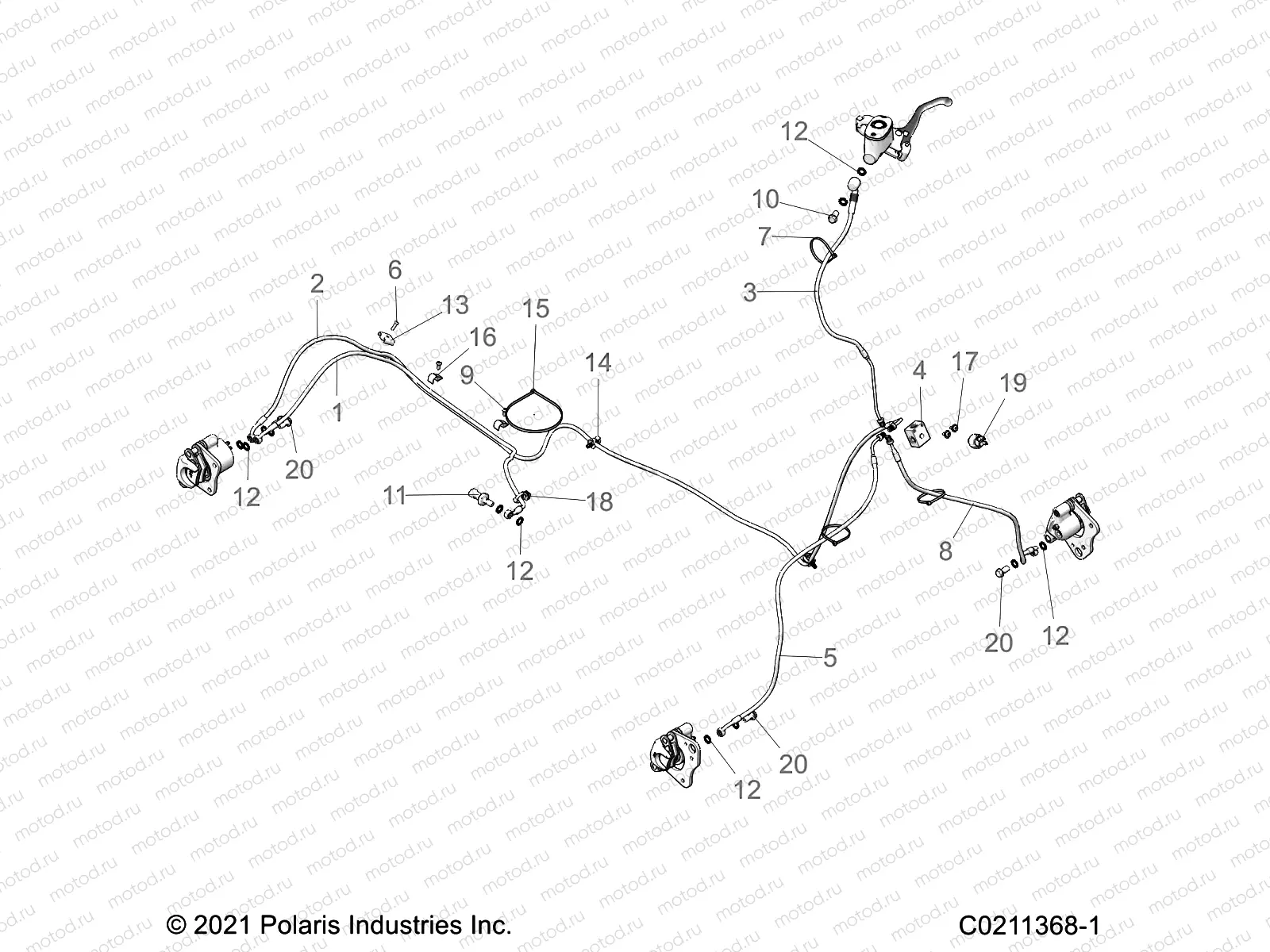 BRAKES | BRAKES, BRAKE LINES - A20SEG50A1/A5/CA1/CA5 (C0211368-1)