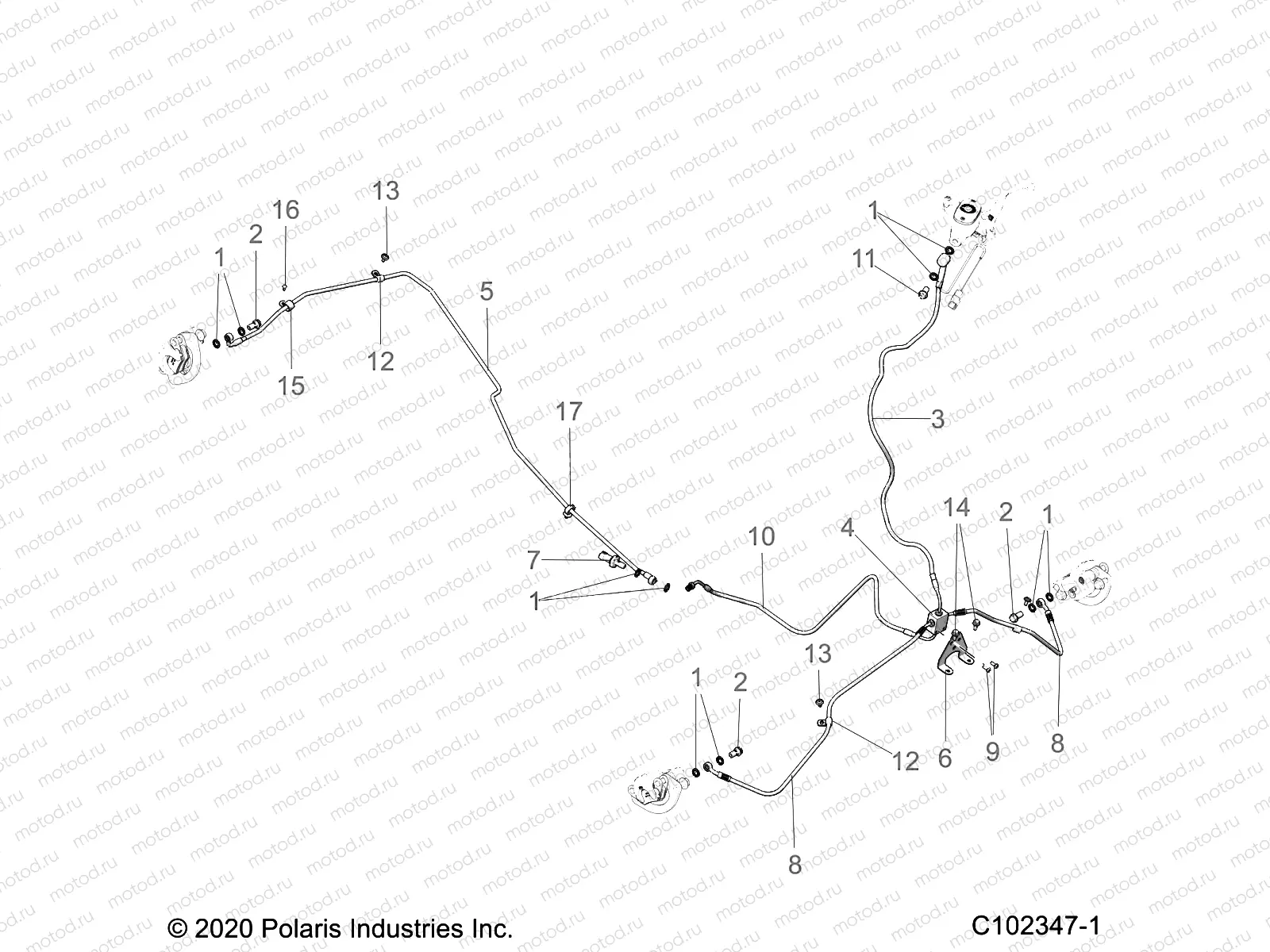 BRAKES | BRAKES, BRAKE LINES - A20SXA85A1/A7/CA1/CA7/E85A9/AF/AP/CA9/CAF/CAP/V85AP/CAP (C102347-1)