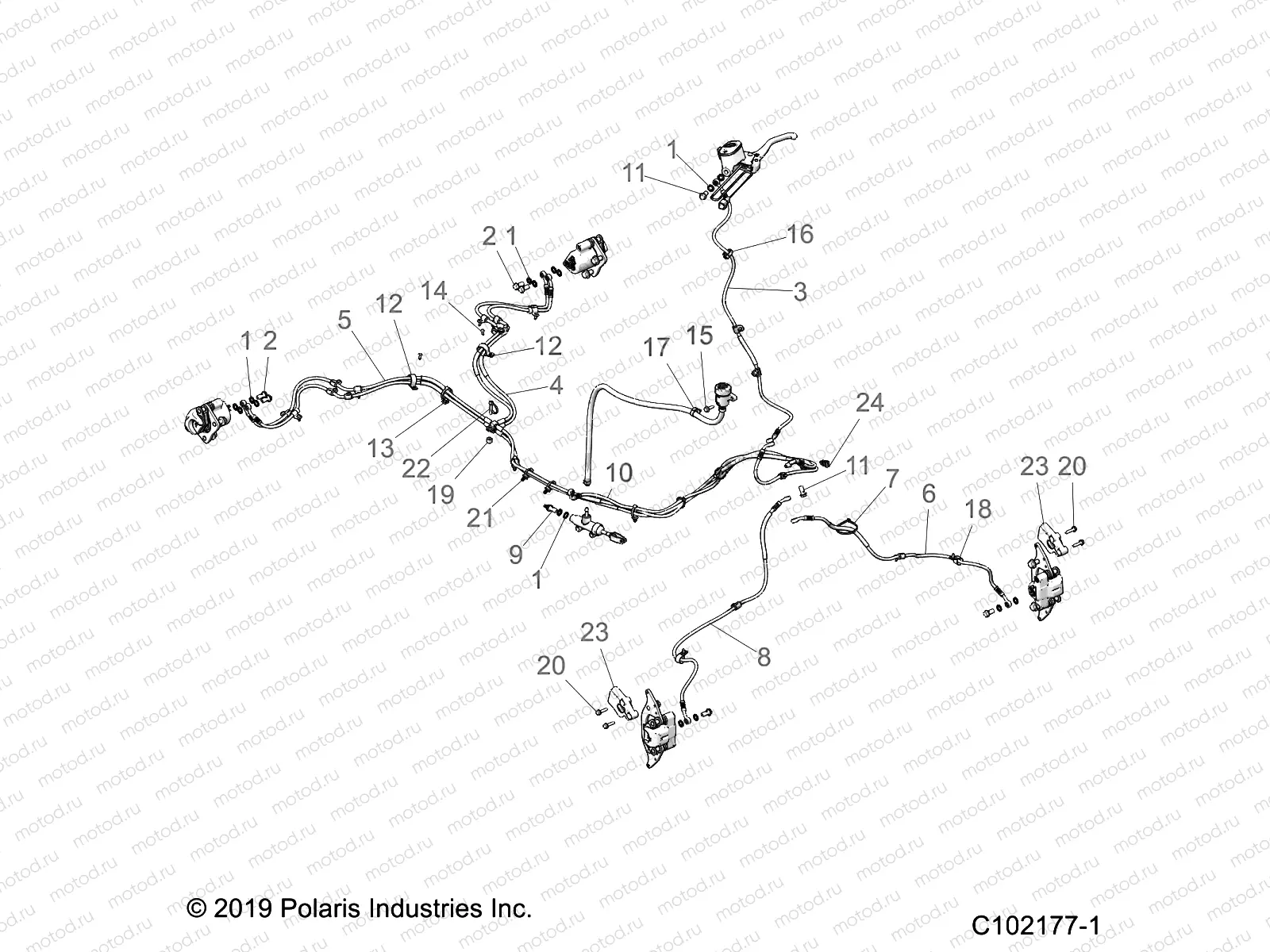 BRAKES | BRAKES, BRAKE LINES - A21SLE95FG/S95CG/S95FG (C102177-1)