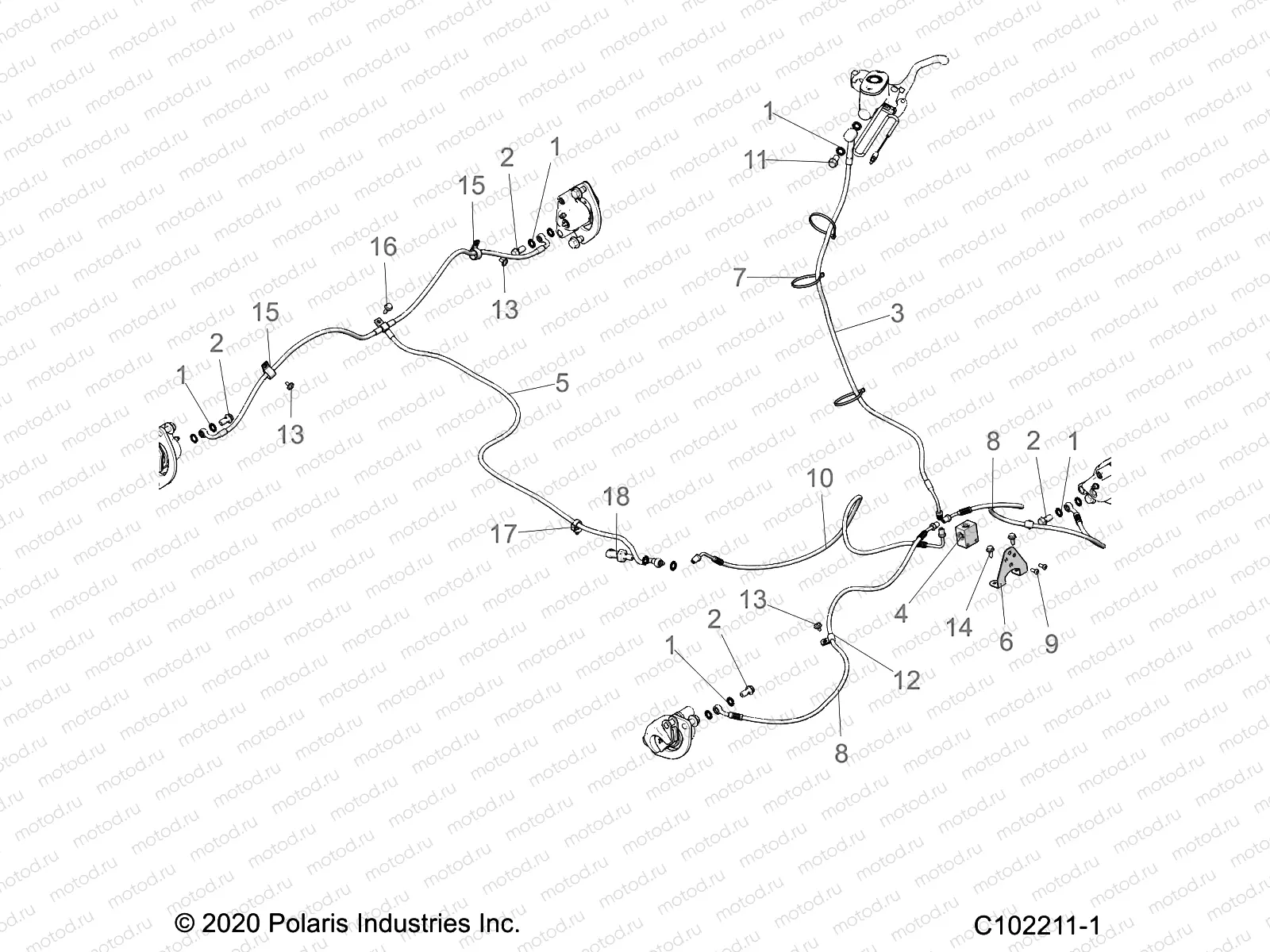 BRAKES | BRAKES, BRAKE LINES - A21SXM95AG/CAG (C102211-1)