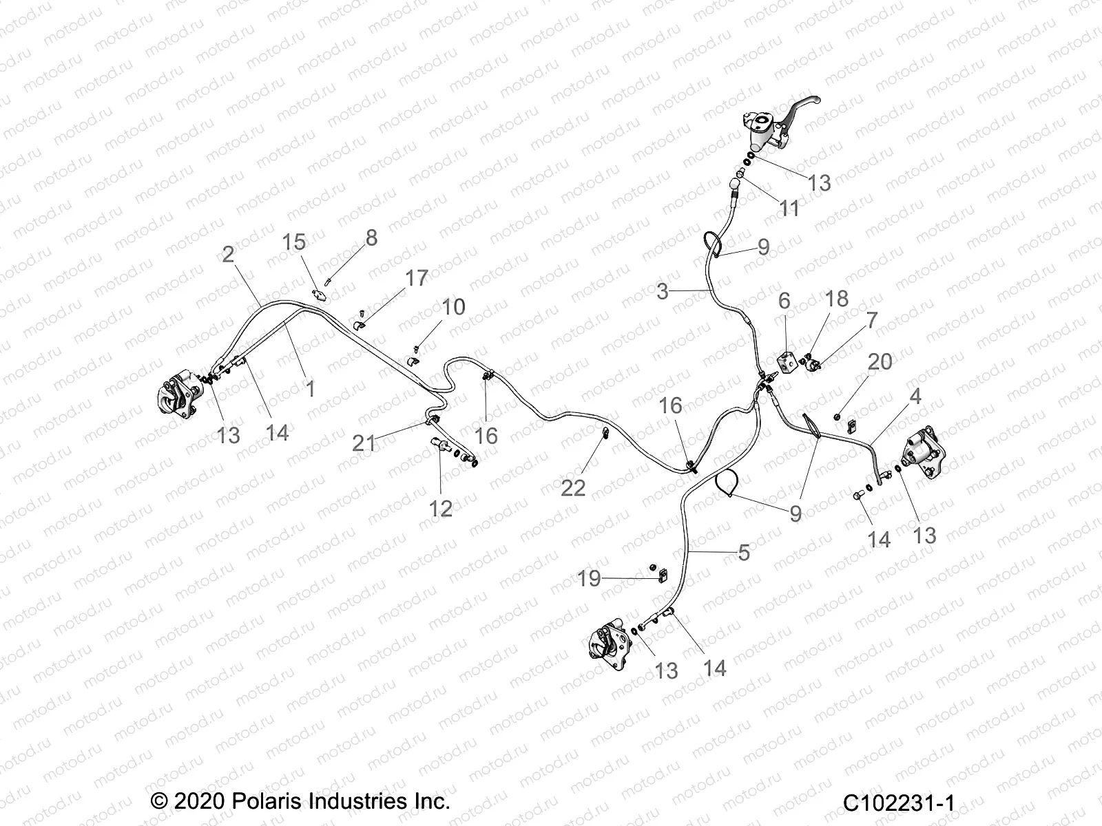 BRAKES | BRAKES, BRAKE LINES - A22SDA57A5 (C102231-1)
