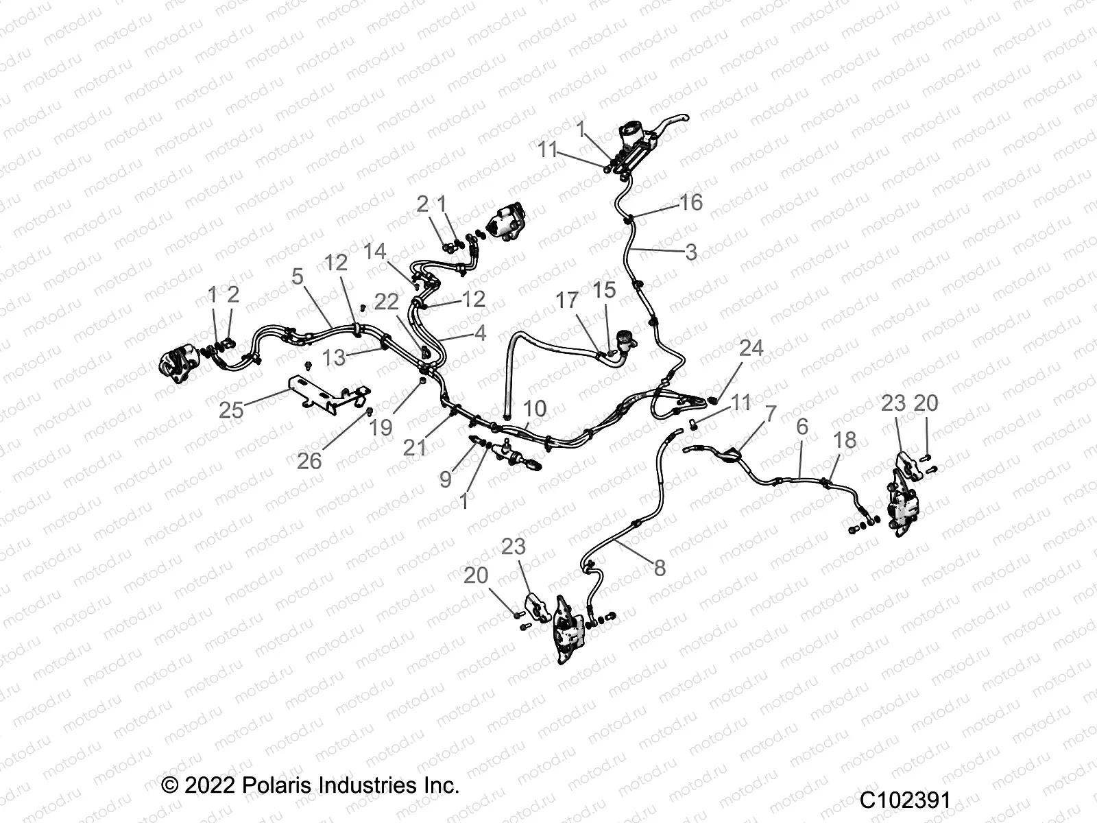 BRAKES | BRAKES, BRAKE LINES - A23SLE95FK/S95CK/S95FK (C102391)