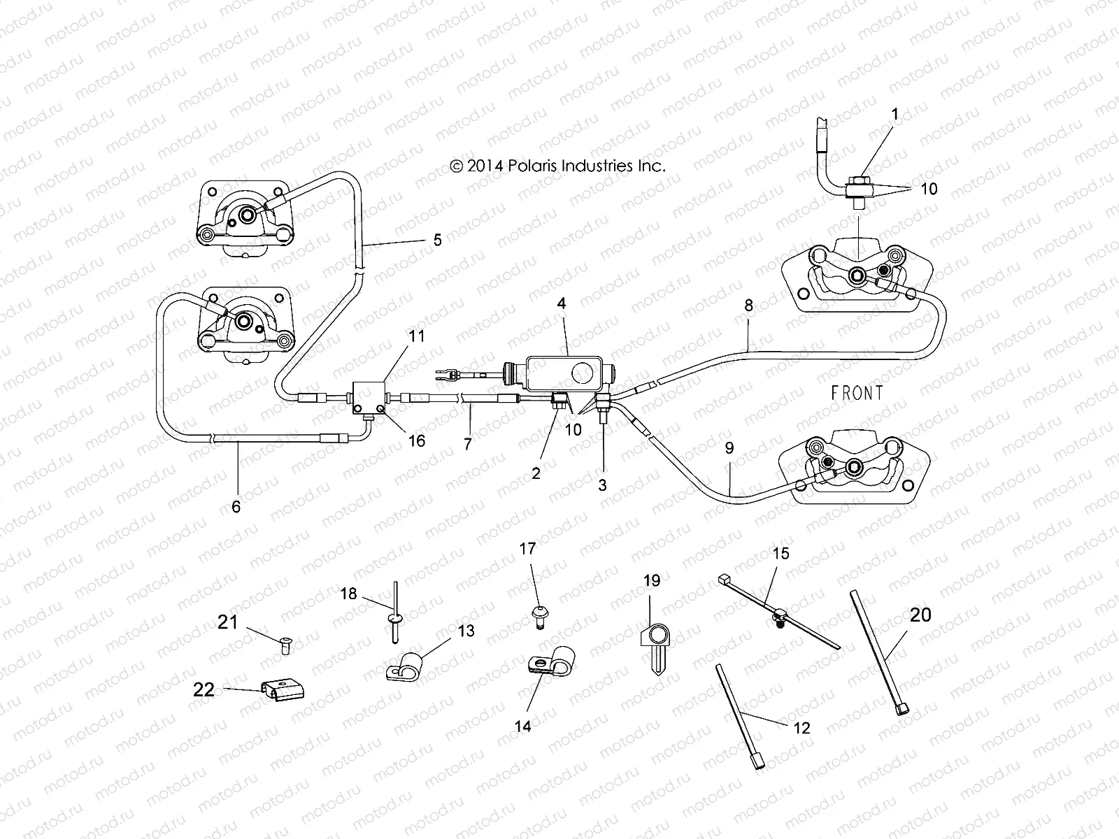 BRAKES | BRAKES, BRAKE LINES AND MASTER CYLINDER - A15DAA32AA/AJ (49ATVBRAKELINE15325)