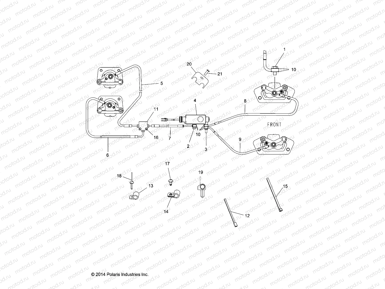 BRAKES | BRAKES, BRAKE LINES AND MASTER CYLINDER - A15DAA32EA/EJ (49ATVBRAKELINE15325E)