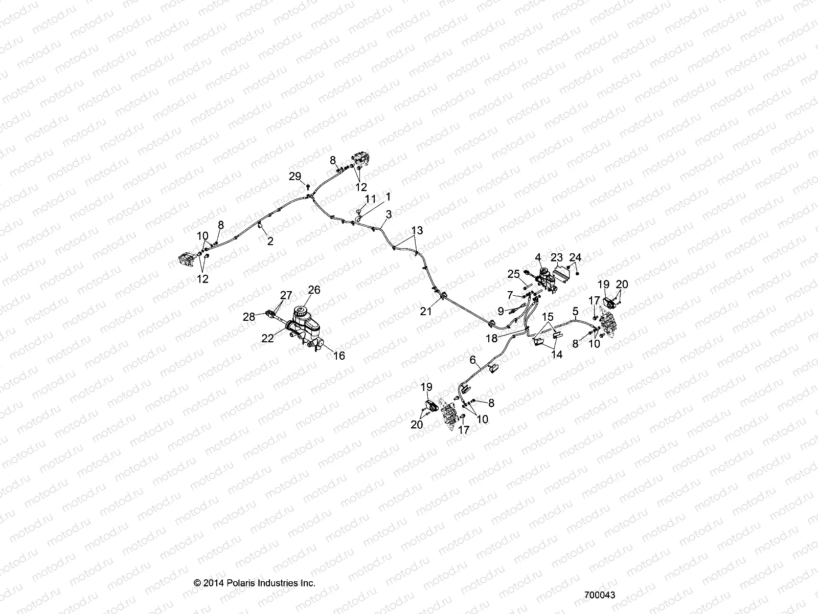 BRAKES | BRAKES, BRAKE LINES AND MASTER CYLINDER - D18B3/4PD1AJ (49BRUTUSBRAKELINE15)