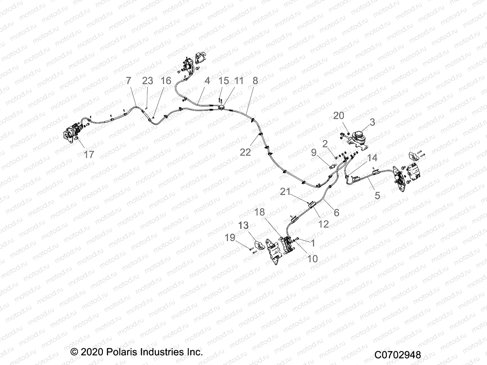 BRAKES | BRAKES, BRAKE LINES and MASTER CYLINDER - D21BBPD4B4 (C0702948)