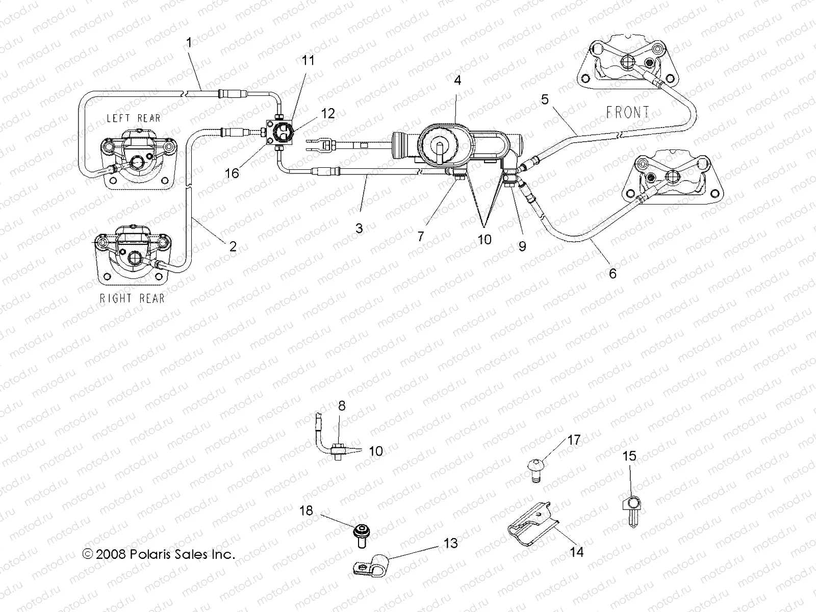 BRAKES | BRAKES, BRAKE LINES and MASTER CYLINDER - R09VH76FX (49RGRBRAKELINES09RZRI)