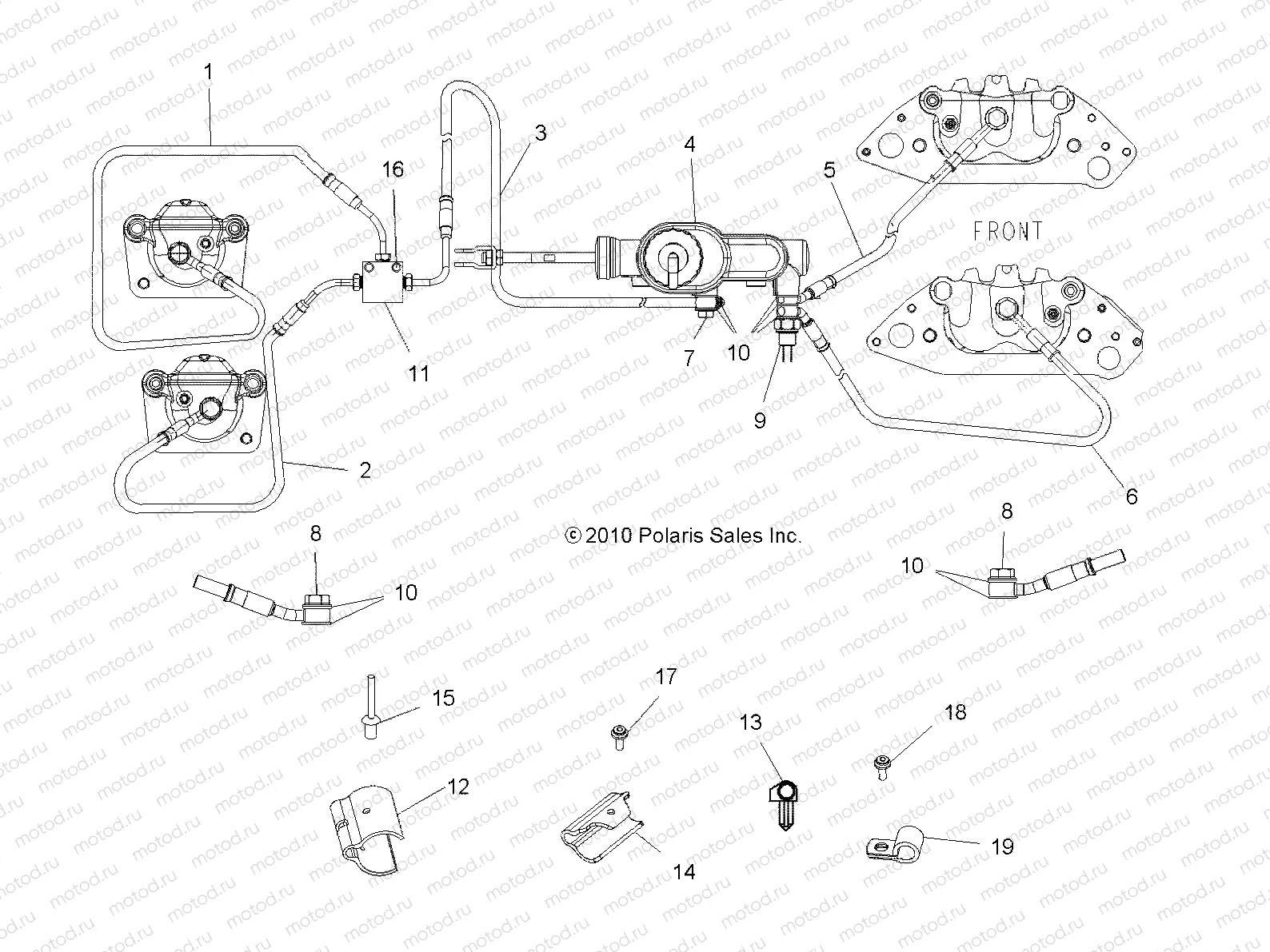BRAKES | BRAKES, BRAKE LINES and MASTER CYLINDER - R11JH87AA/AD (49RGRBRAKELINES11RZR875)