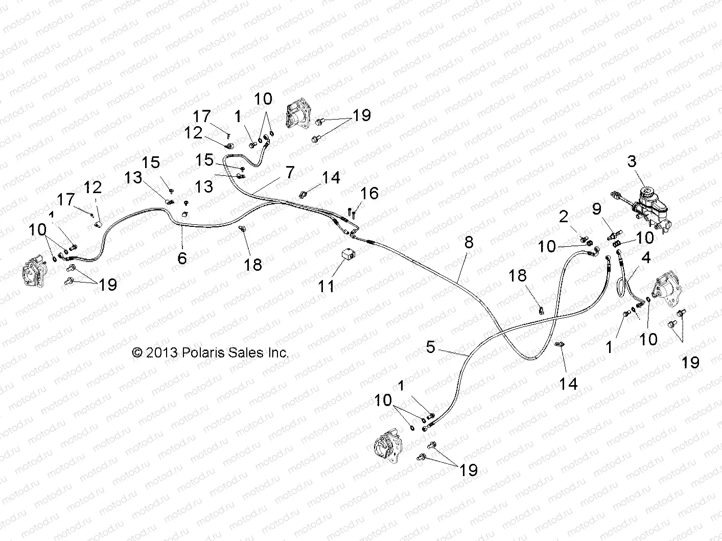 BRAKES | BRAKES, BRAKE LINES and MASTER CYLINDER - R14RH57FX (49RGRBRAKELINES14570)