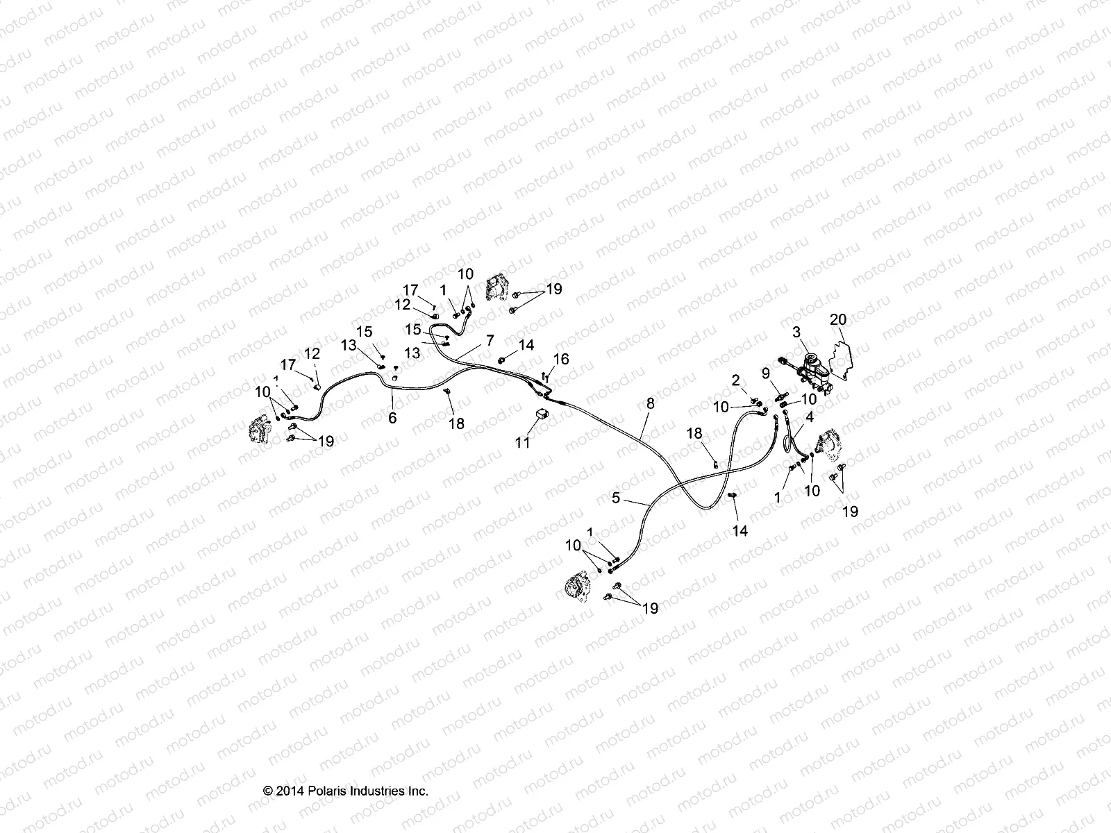 BRAKES | BRAKES, BRAKE LINES and MASTER CYLINDER - R18RMA57B1/B9/L1/E57BV/N4 (49RGRBRAKELINES15570)