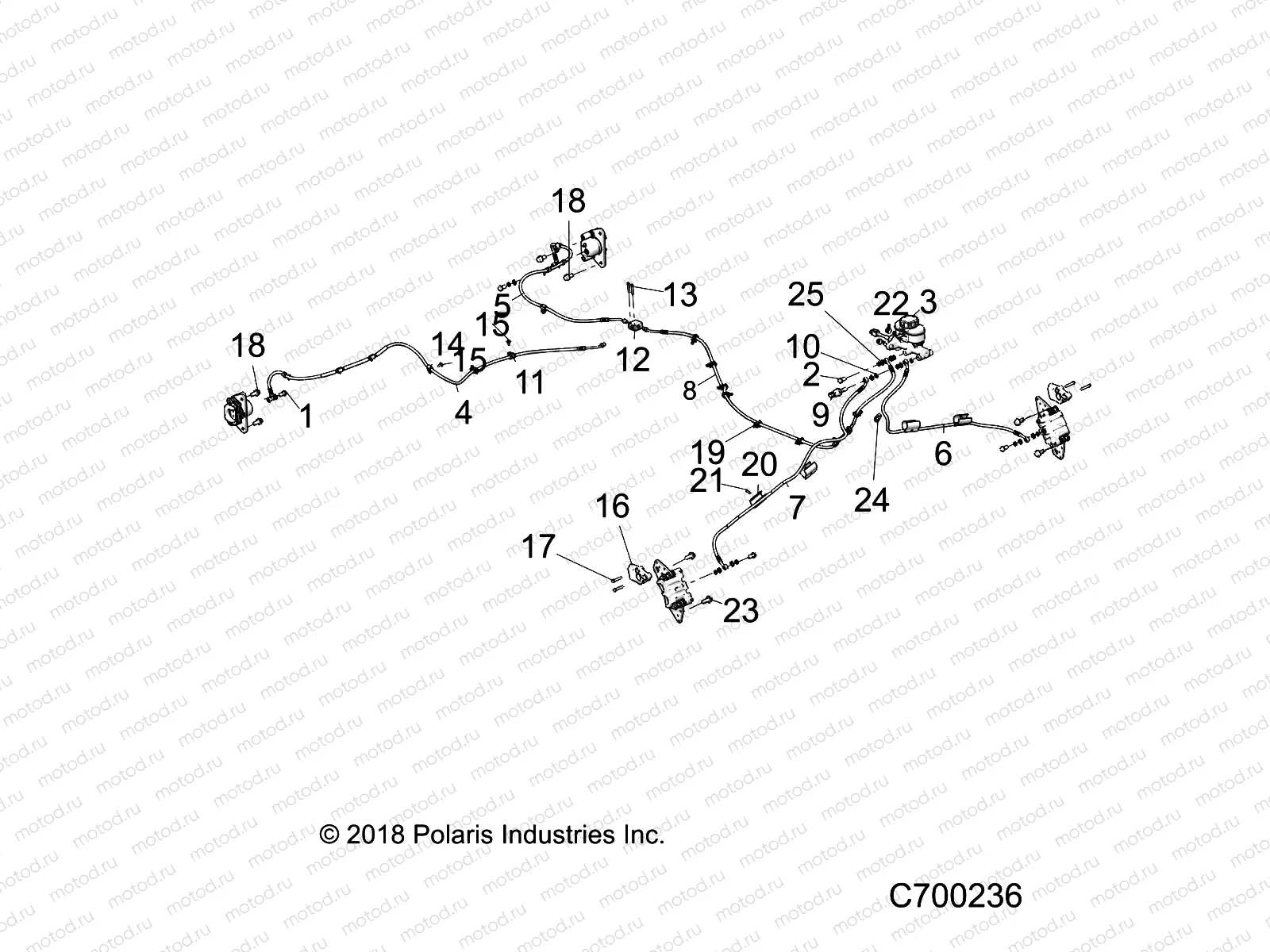 BRAKES | BRAKES, BRAKE LINES AND MASTER CYLINDER - R18RRE99FM/SFM/SCM (C700236)