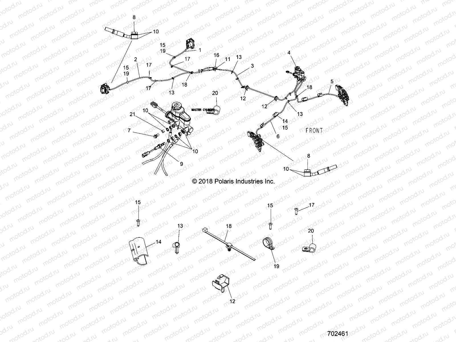 BRAKES | BRAKES, BRAKE LINES and MASTER CYLINDER - R18RTE87F1/S87C1/F1 (702461)