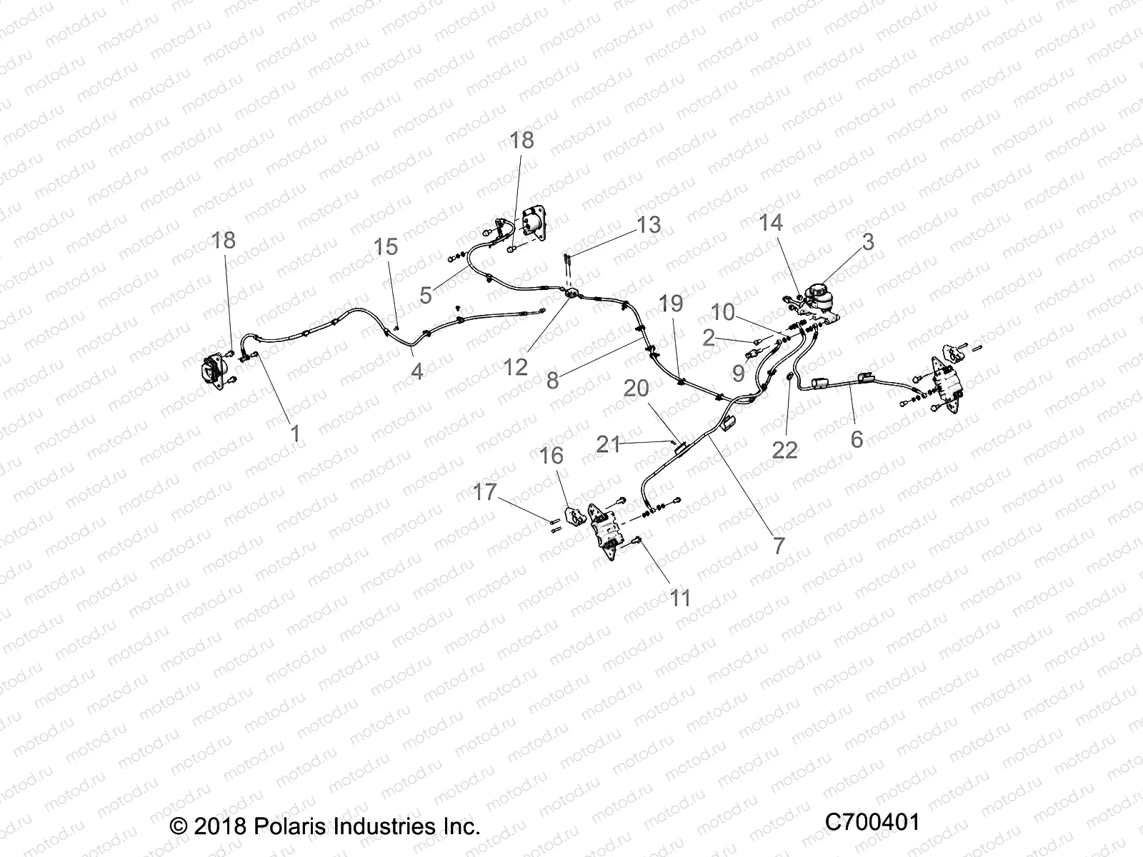 BRAKES | BRAKES, BRAKE LINES AND MASTER CYLINDER - R19RRED4F1/N1/J1/SD4C1 (C700401)