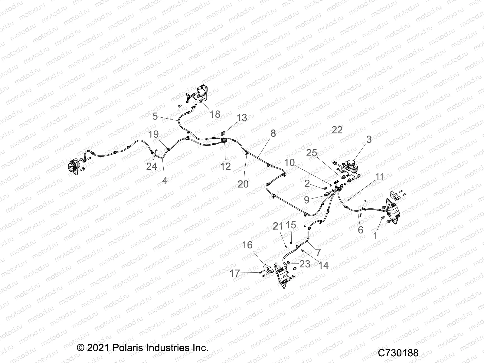 BRAKES | BRAKES, BRAKE LINES AND MASTER CYLINDER - R22RRS99C9/CK/CM/F9/FM/EF9/EFM (C730188)