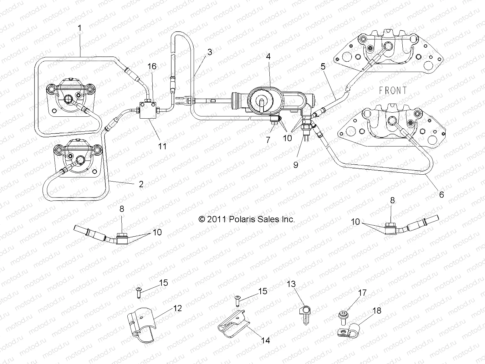 BRAKES | BRAKES, BRAKE LINES and MASTER CYLINDER - Z14JT87AD/9EAO/9EAOL/9EAL (49RGRBRAKELINES12RZRXP900)