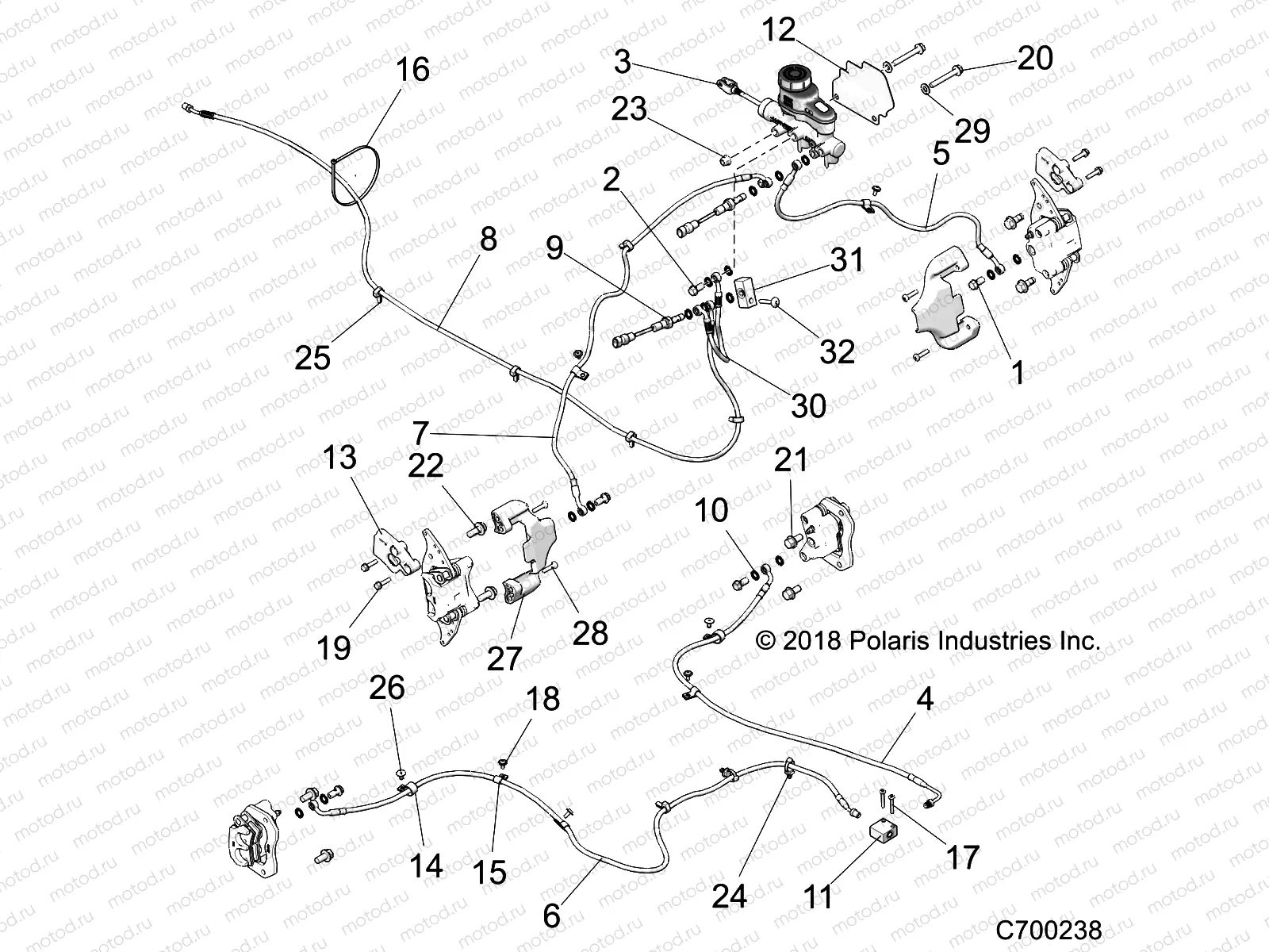 BRAKES | BRAKES, BRAKE LINES AND MASTER CYLINDER - Z18VAS87CM (C700238)