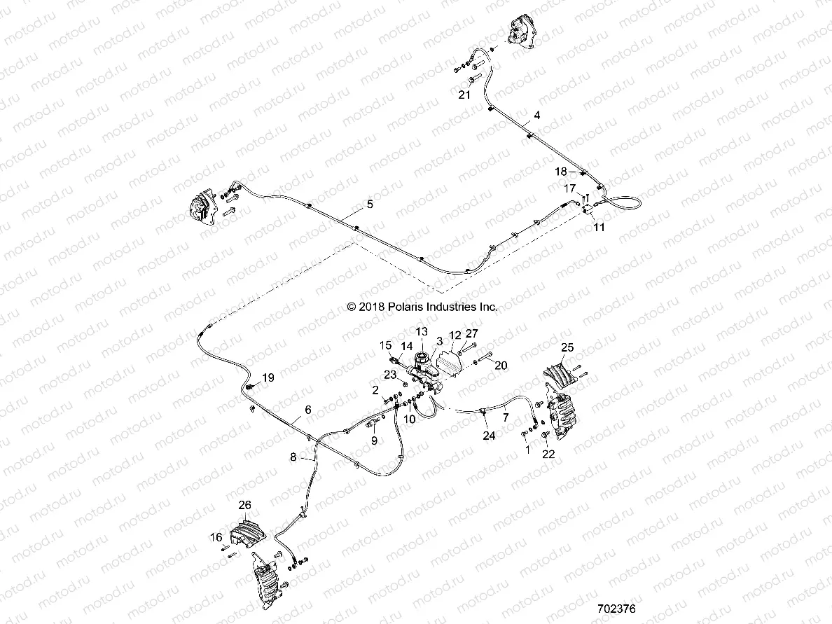 BRAKES | BRAKES, BRAKE LINES AND MASTER CYLINDER - Z18VEL92BK/BR/LK (702376)