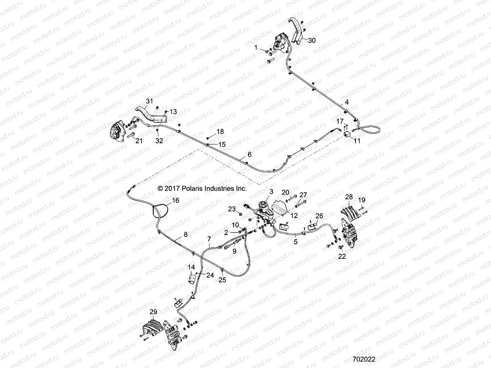 BRAKES | BRAKES, BRAKE LINES AND MASTER CYLINDER - Z19VFE99NK (49RGRBRAKELINES151000)