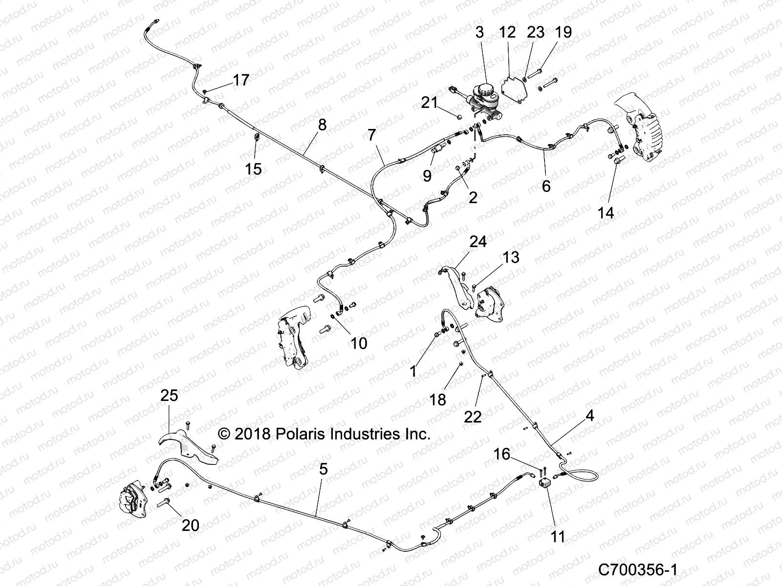BRAKES | BRAKES, BRAKE LINES AND MASTER CYLINDER - Z19VPE92AM/BM (C700356-1)