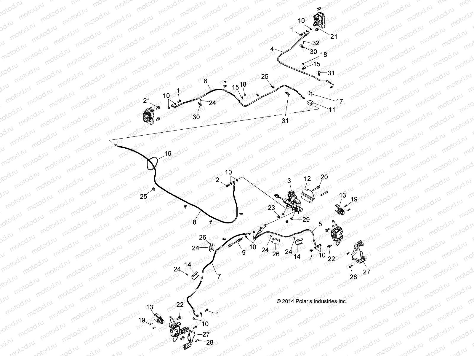 BRAKES | BRAKES, BRAKE LINES AND MASTER CYLINDER - Z20ASA87B2/E87BH/BW (49RGRBRAKELINES15Z90060)