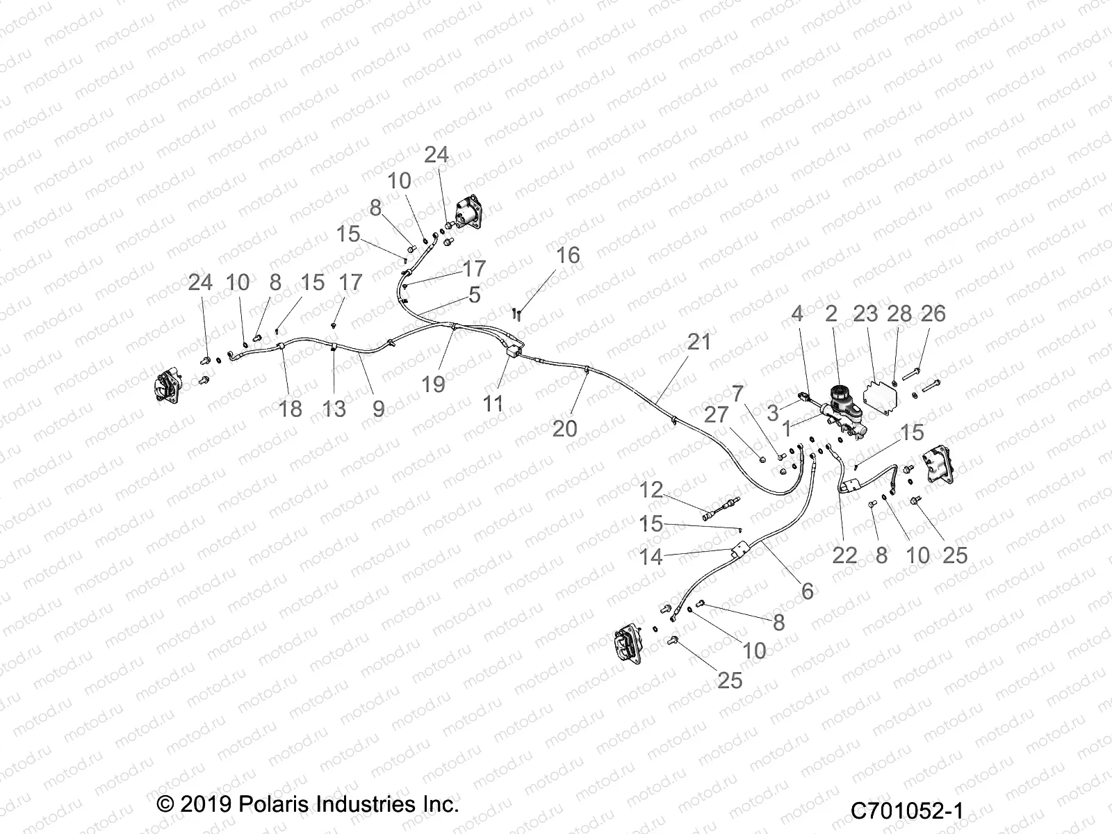BRAKES | BRAKES, BRAKE LINES and MASTER CYLINDER - Z20CHA57K2 (C701052-1)