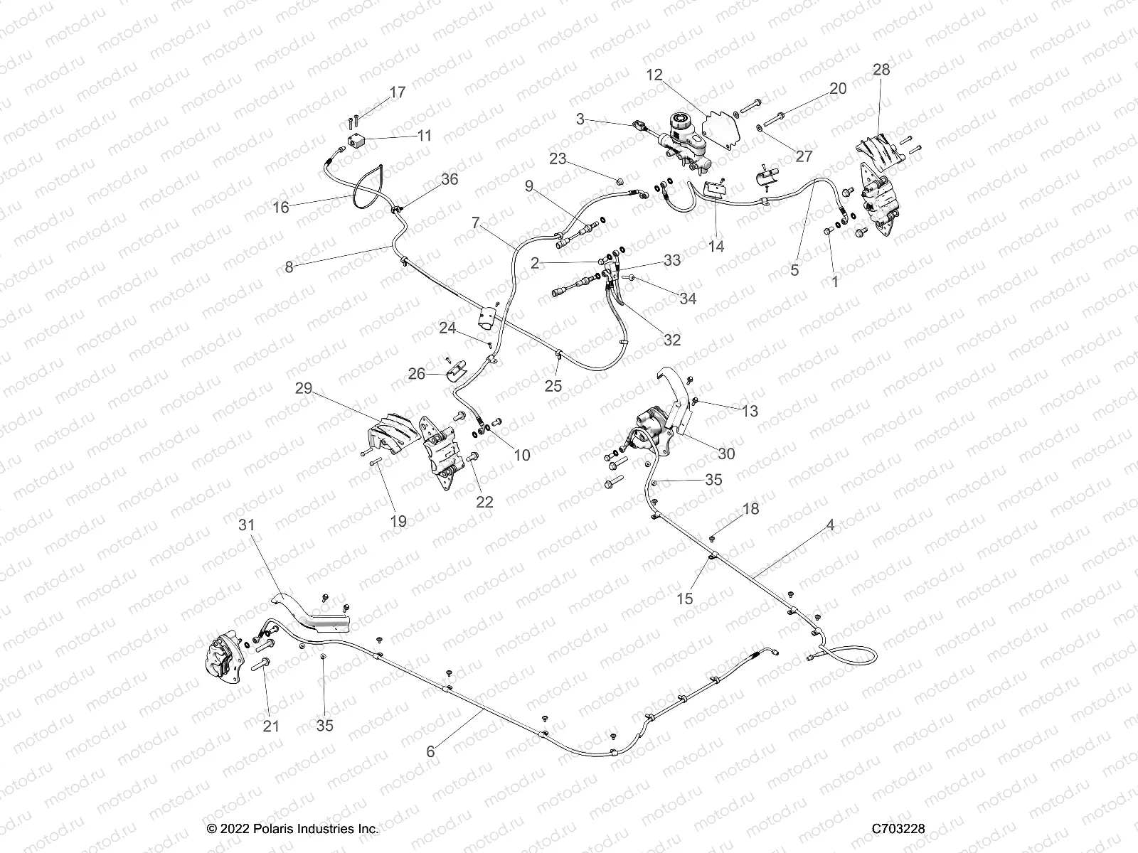 BRAKES | BRAKES, BRAKE LINES AND MASTER CYLINDER - Z23NAE99FR/SCR/FR (C703228)