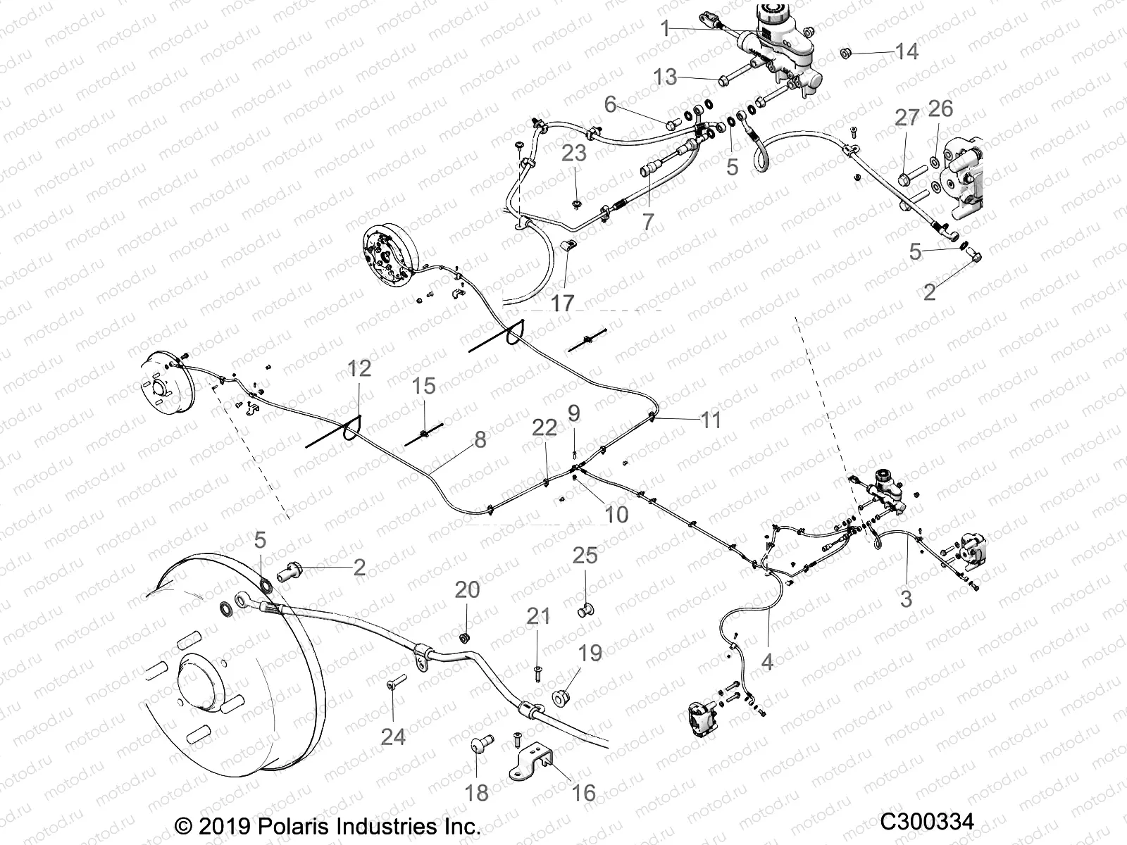 BRAKES | BRAKES, BRAKE LINES, DRIVE - L22G2AEALA/DEALA/4AEALA/6AEALA (C300334)