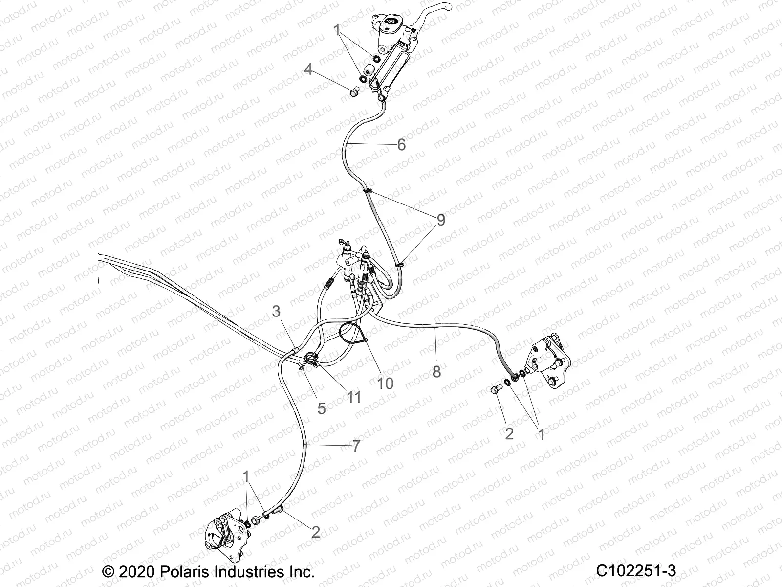 BRAKES | BRAKES, BRAKE LINES, FRONT - A21SDE57K4 (C102251-3)