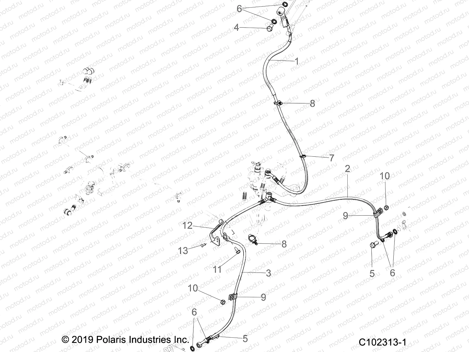 BRAKES | BRAKES, BRAKE LINES, FRONT - A21SEE57K2 (C102213-1)