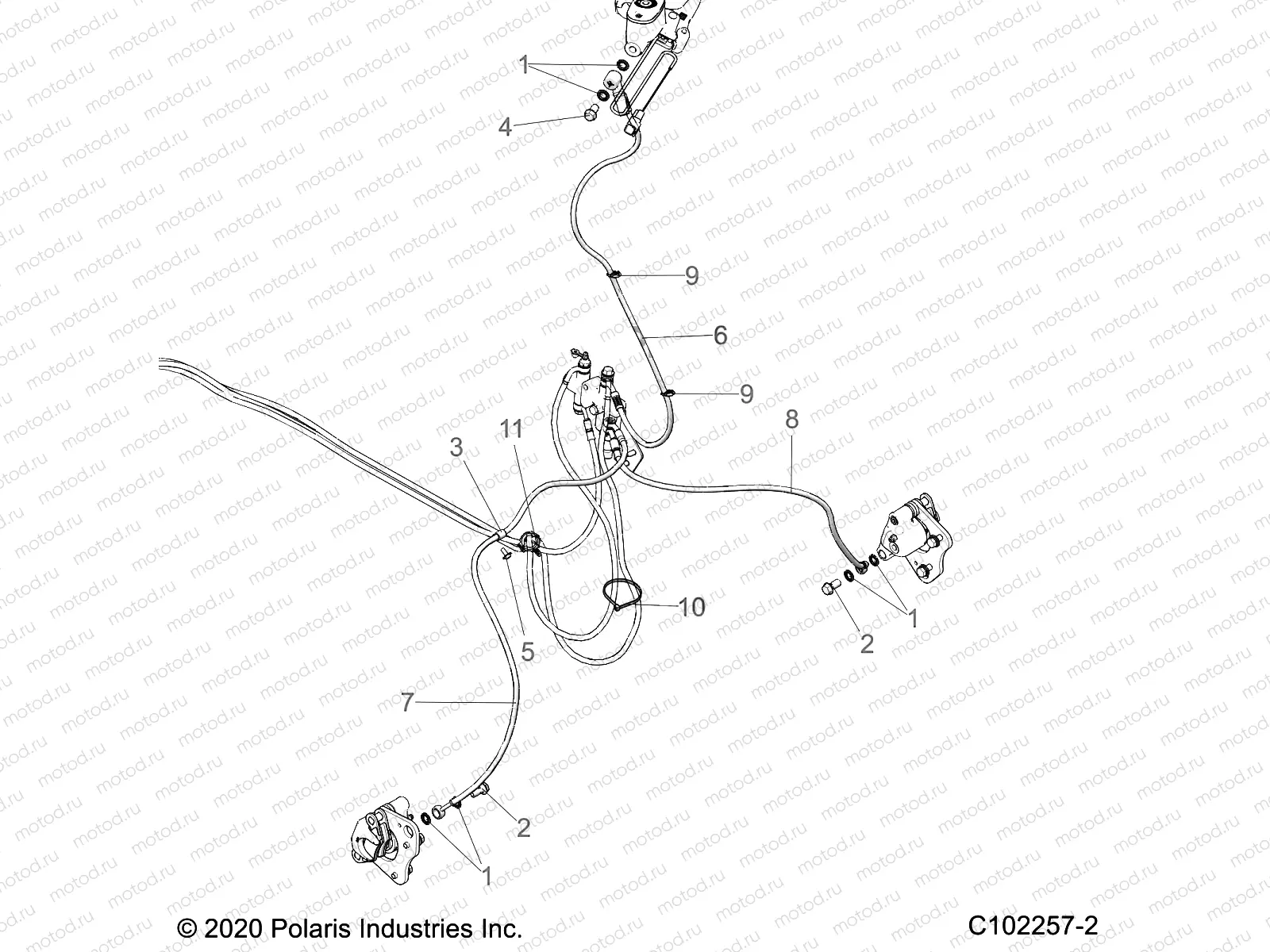 BRAKES | BRAKES, BRAKE LINES, FRONT - A21SJS57CX (C102257-2)