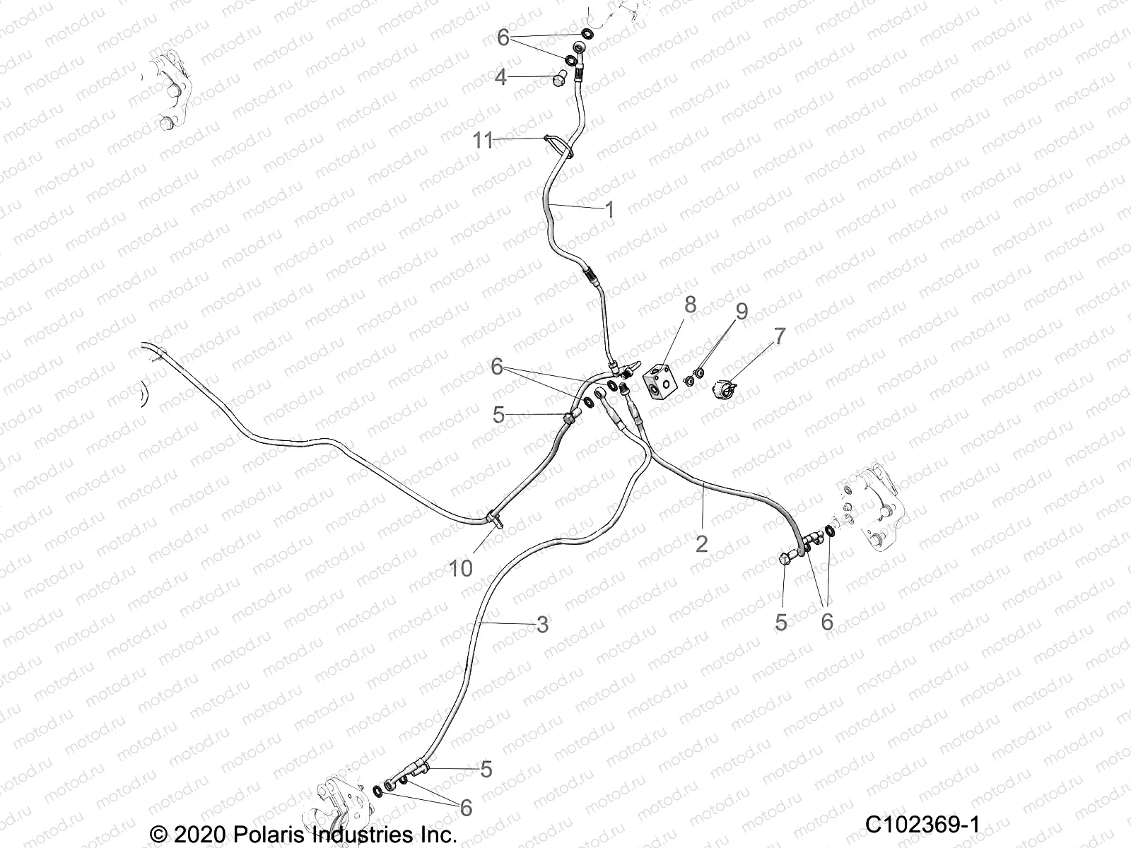 BRAKES | BRAKES, BRAKE LINES, FRONT - A21SWE57A1/3A1 (C102369-1)